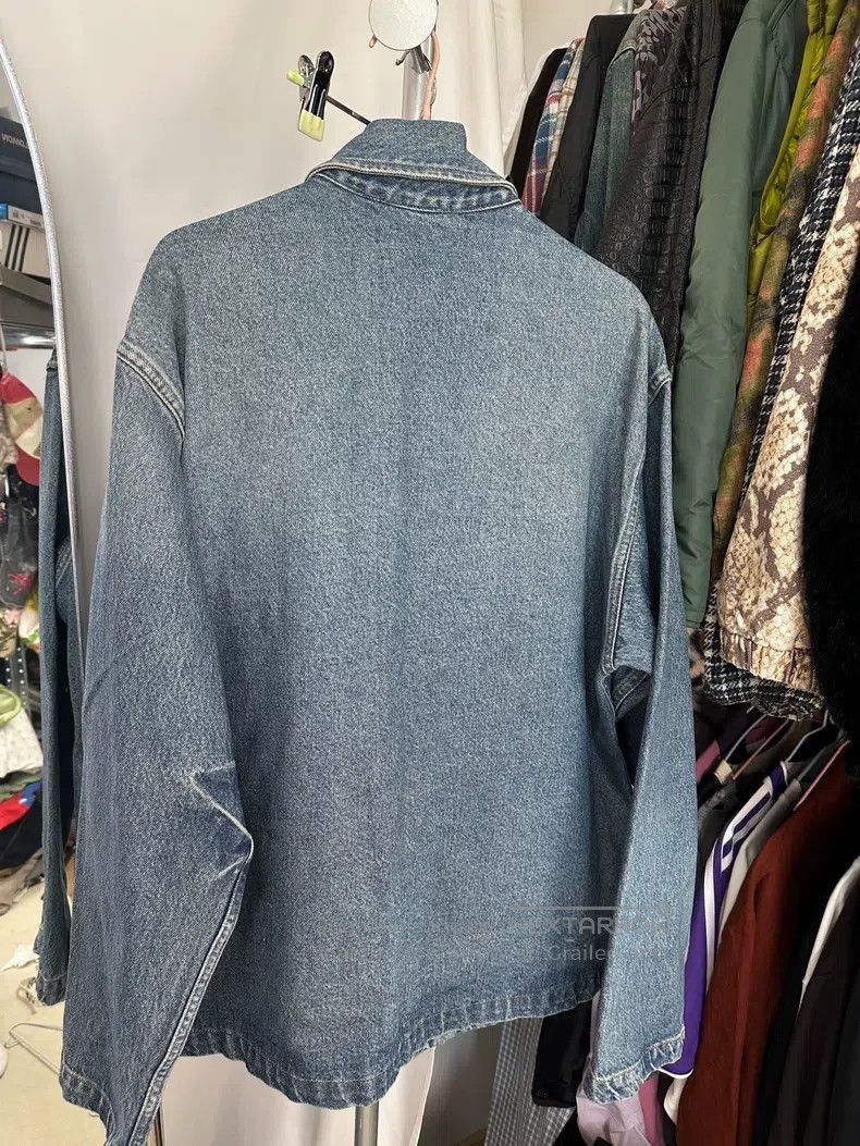 424 424 Denim Embroidered Big Coat Jacket Size US L / EU 52-54 / 3 - 5 Thumbnail