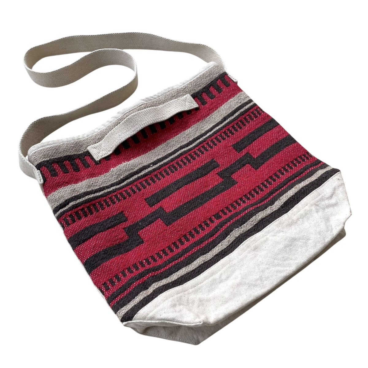 Japanese Brand Amina Japan Native American Aztec Canvas Unisex Sling Bag Size ONE SIZE - 3 Thumbnail