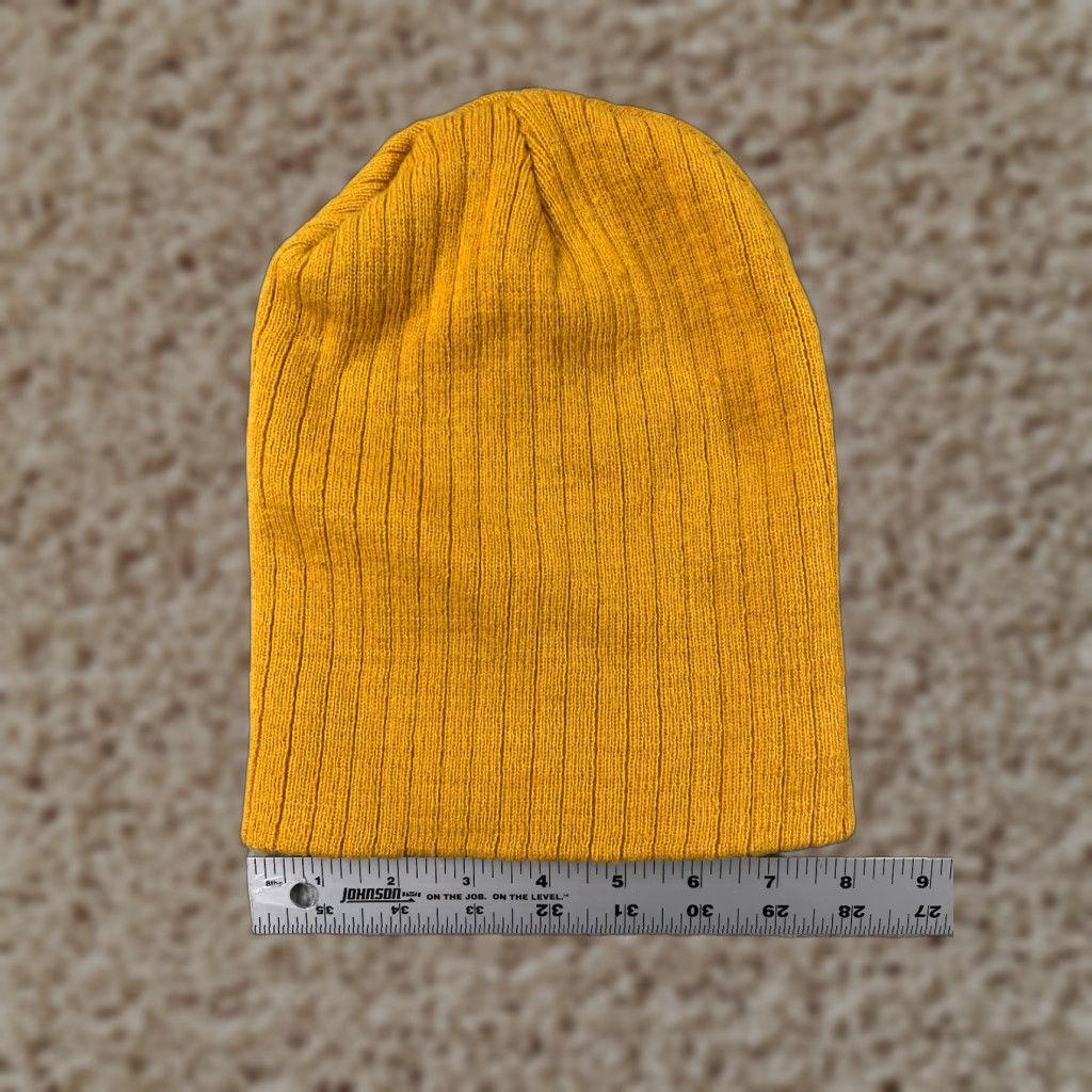 Vintage Time And Tru Beanie Toque Womens One Size Yellow Knit 100% Acrylic Snow Ski Winter Winter Hat Womens One Size Yellow Time And Tru Beanie Toque Size ONE SIZE - 1 Thumbnail