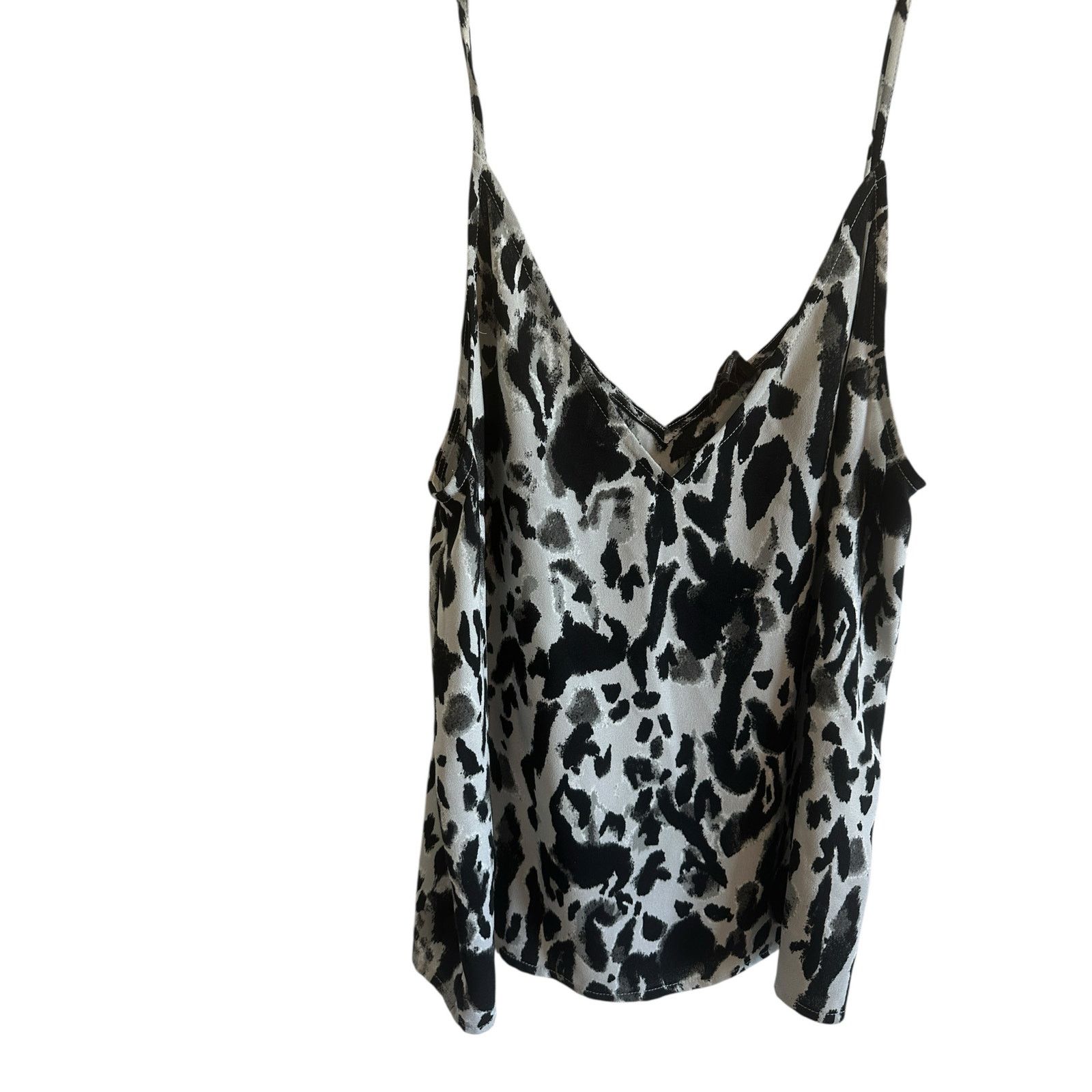 Other Free Press Gray Black Leopard Print Sleeveless V-Neck Tank Size S / US 4 / IT 40 - 4 Thumbnail