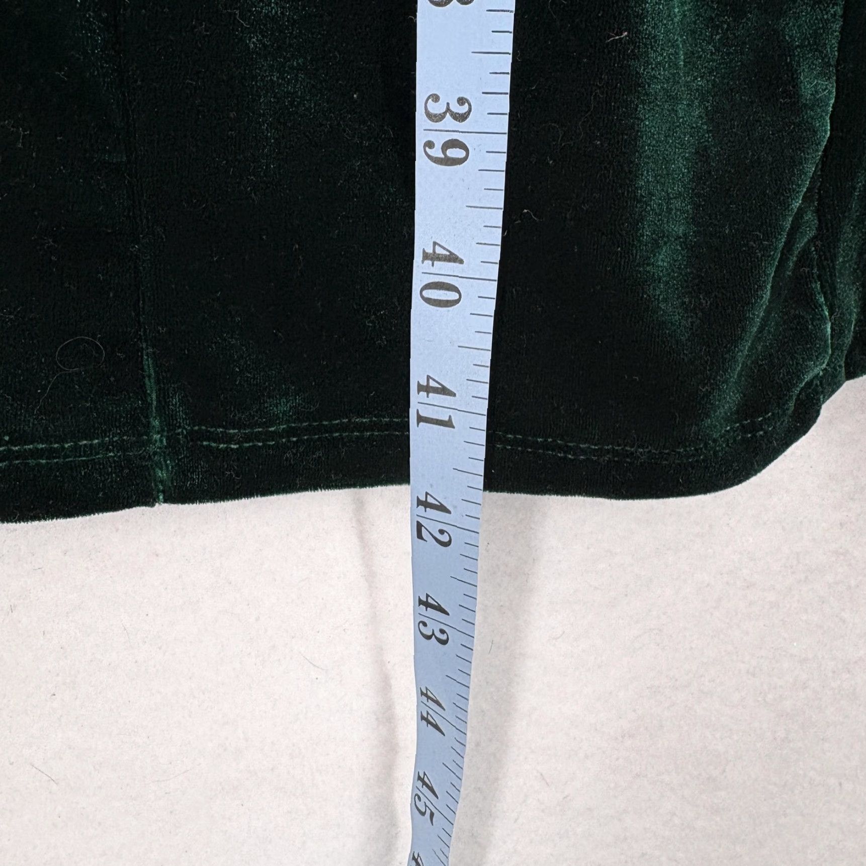 Vintage UniqueVintage Dress Womens XS/2 Green Velvet Short Sleeve Midi Pencil Party NWT Size 26" / US 2 / IT 38 - 7 Thumbnail