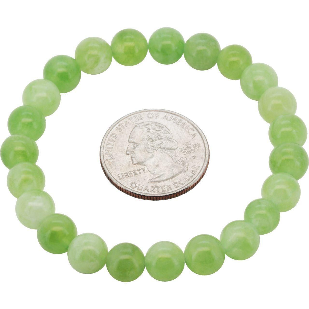 Other 8mm Nephrite Jade Gemstone Beaded Stretch Bracelet 7" Size ONE SIZE - 1 Preview