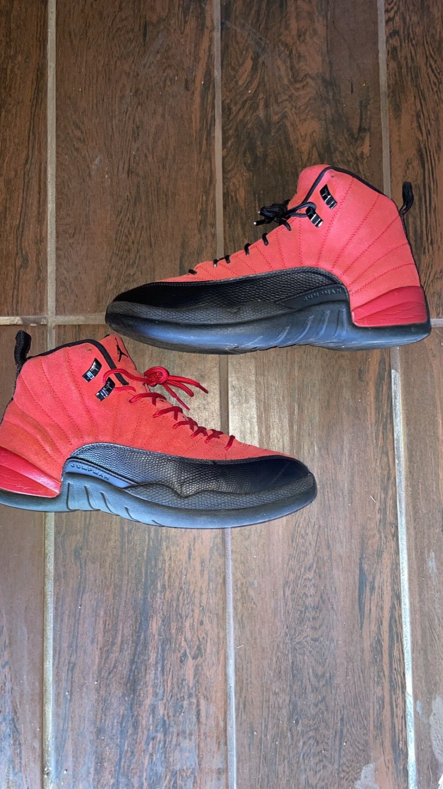 image of Air Jordan 12 Flu Game Shoes in Varsity Red, Men's