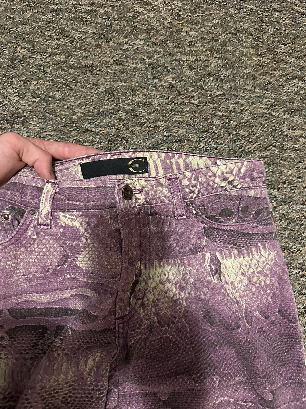 Just Cavalli Just cavalli snakeskin print flared pants Size US 27 - 3 Thumbnail