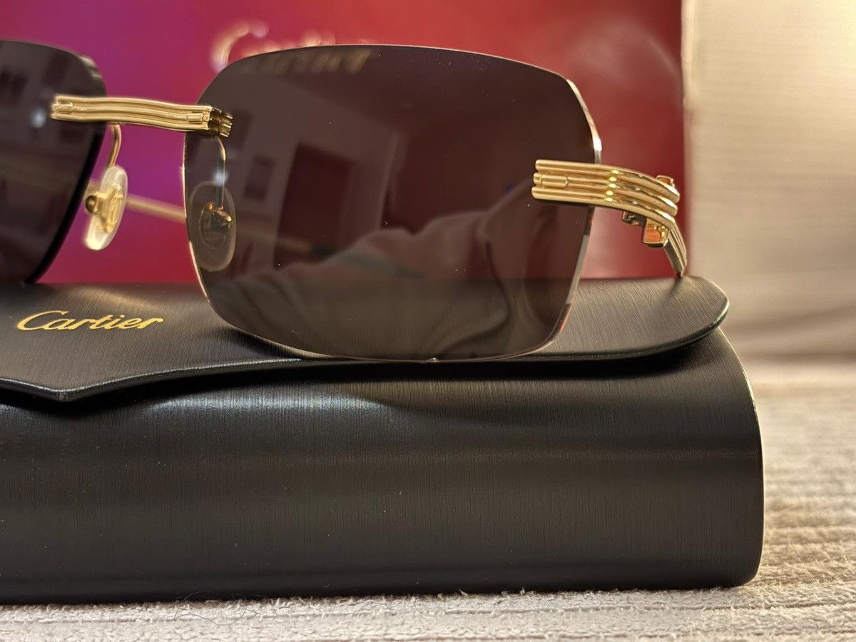 Cartier Authentic Cartier G48 G26 FT rimless sunglasses Size ONE SIZE - 9 Thumbnail