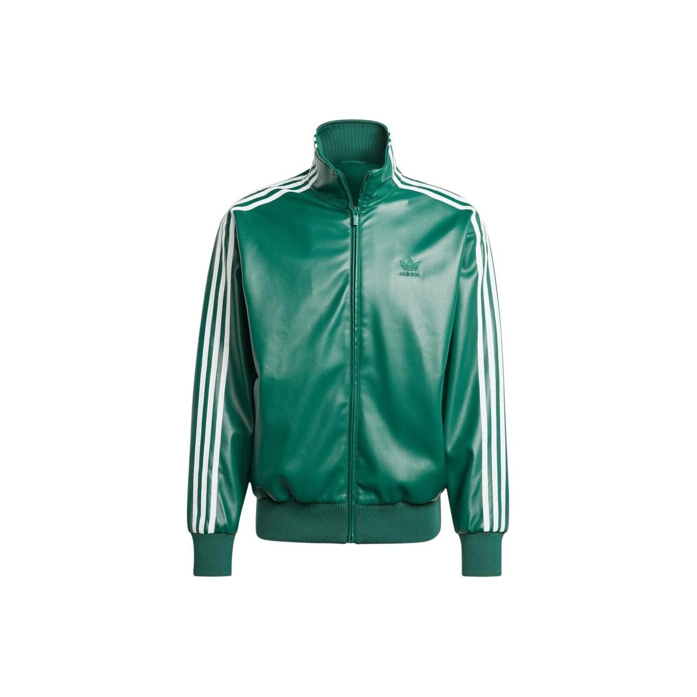 Adidas Adidas Originals Green Faux Leather Track Jacket Size M Size US M / EU 48-50 / 2 - 1 Thumbnail