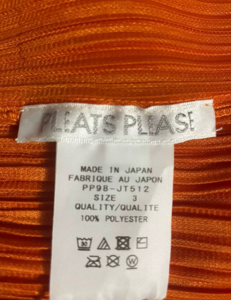 Pleats Please Issey Miyake Issey Miyake Orange pleated short-sleeved shirt Size L / US 10 / IT 46 - 7 Thumbnail
