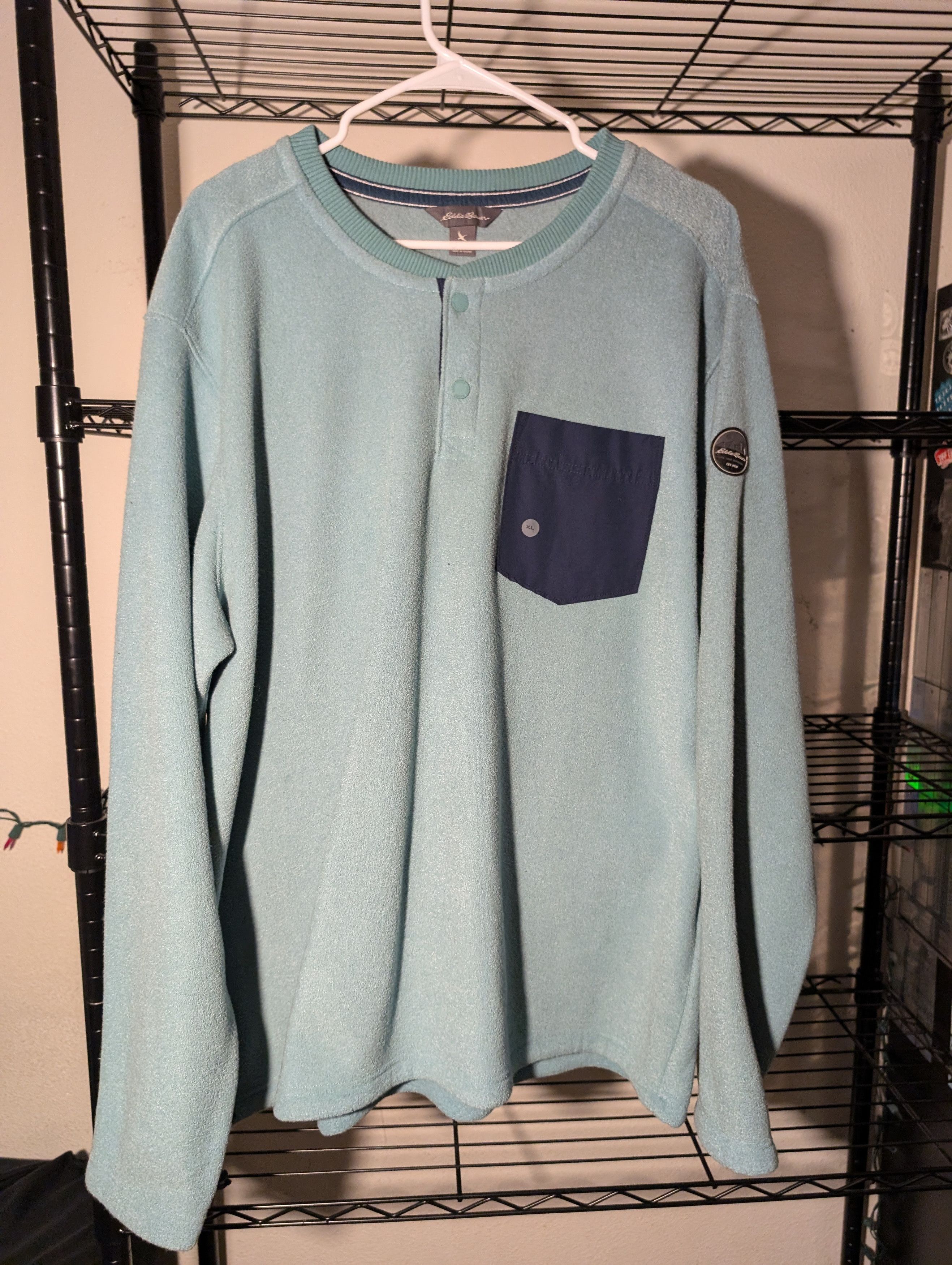 Eddie Bauer Eddie Bauer Mountain Henley Fleece Size US XL / EU 56 / 4 - 1 Thumbnail