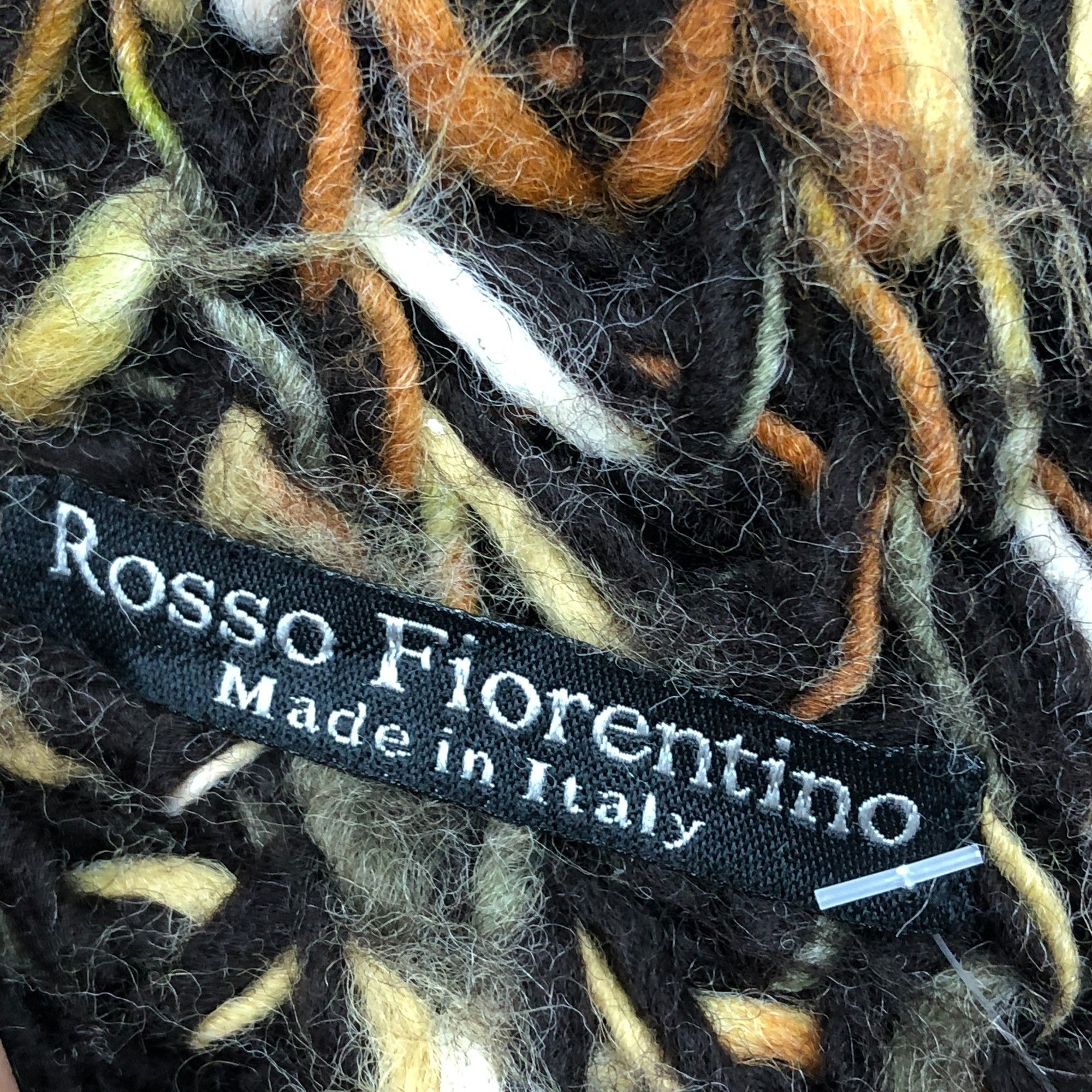 Japanese Brand Vintage Rosso Fiorentino Scarf Wool Ribbed Crochet Scarves Size ONE SIZE - 4 Thumbnail