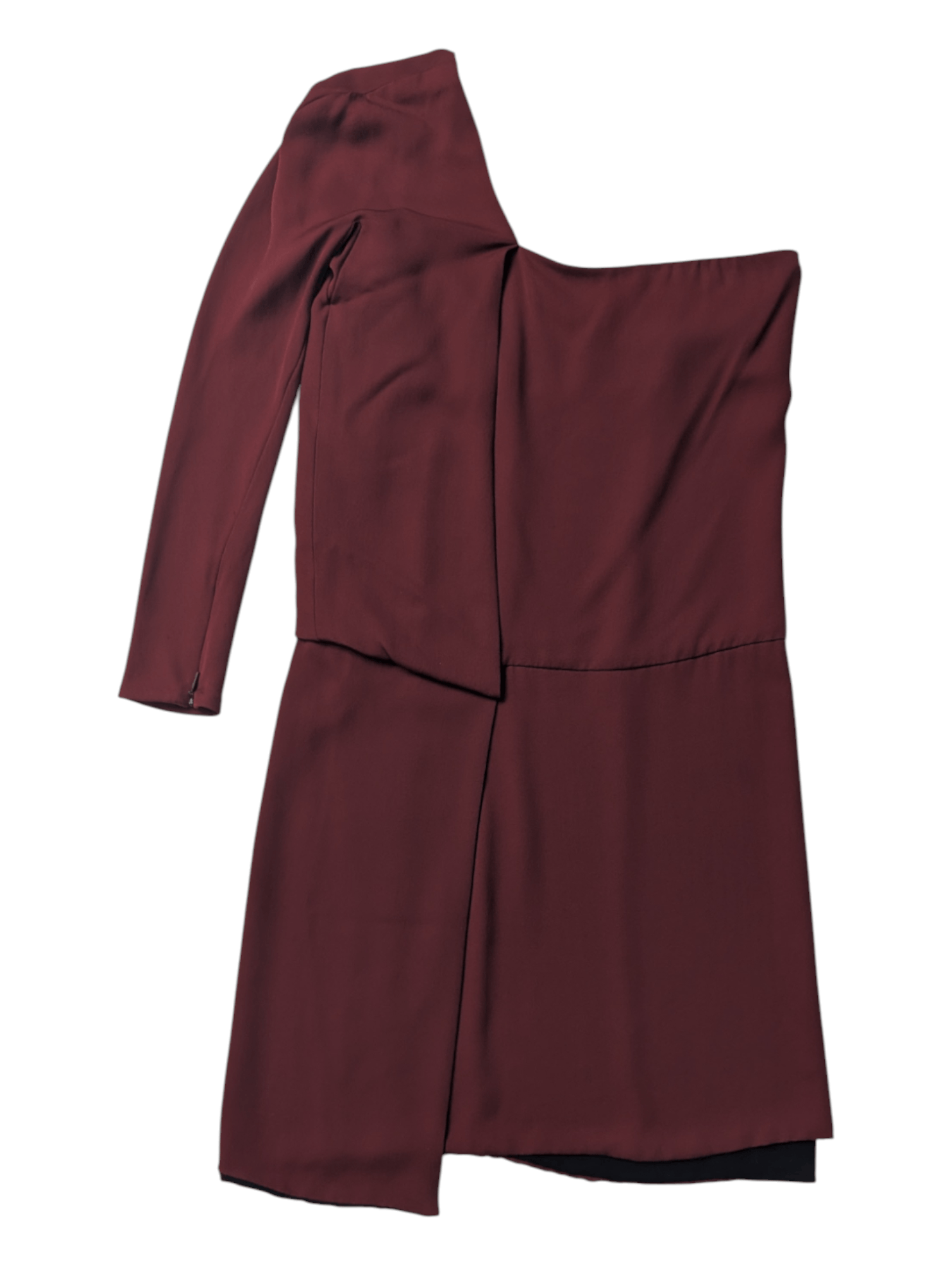 Gucci Gucci Burgundy Asymmetric Dress Size S / US 4 / IT 40 - 1 Thumbnail