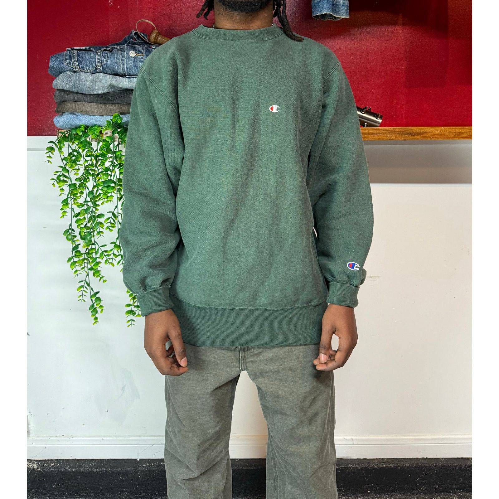 Champion Forest green 90s Champion reverse weave Size US XL / EU 56 / 4 - 1 Thumbnail