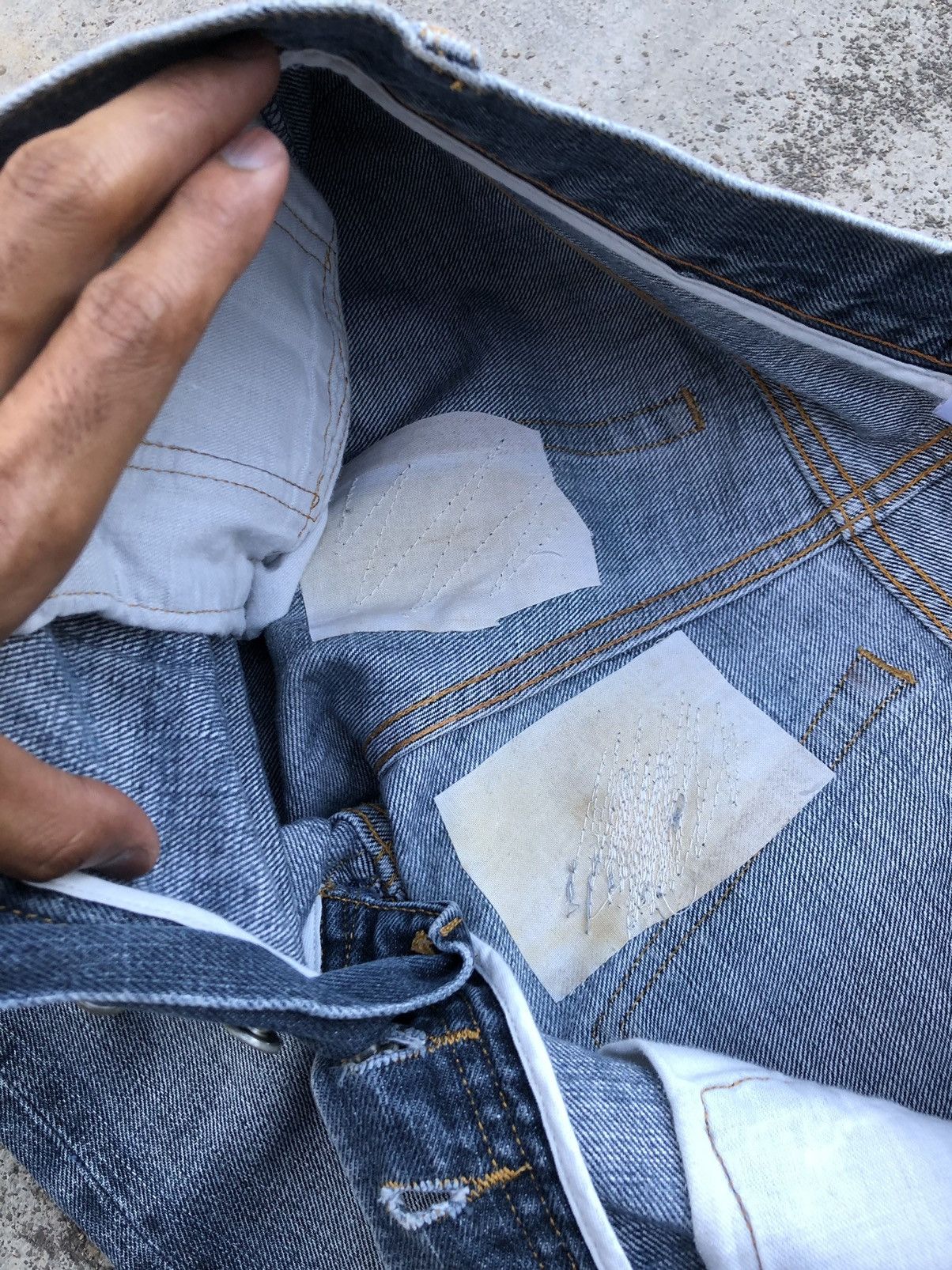 Japanese Brand FLARED⚡️⚡️INED HOMME WASHED BLUE DENIM Size US 30 / EU 46 - 3 Thumbnail
