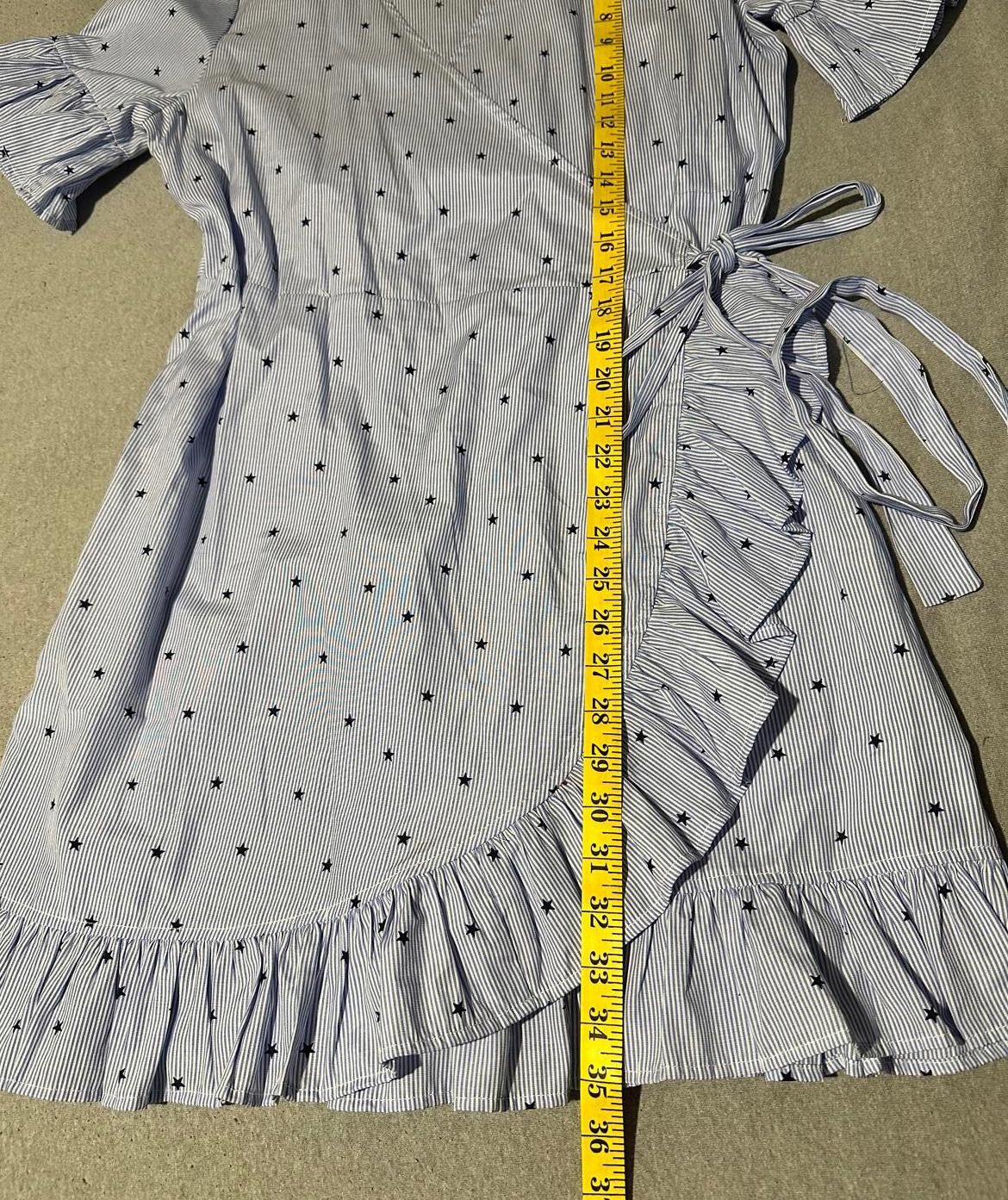 Designer Free Generation Women's Wrap Dress with Ruffle Hem Size ONE SIZE - 8 Thumbnail