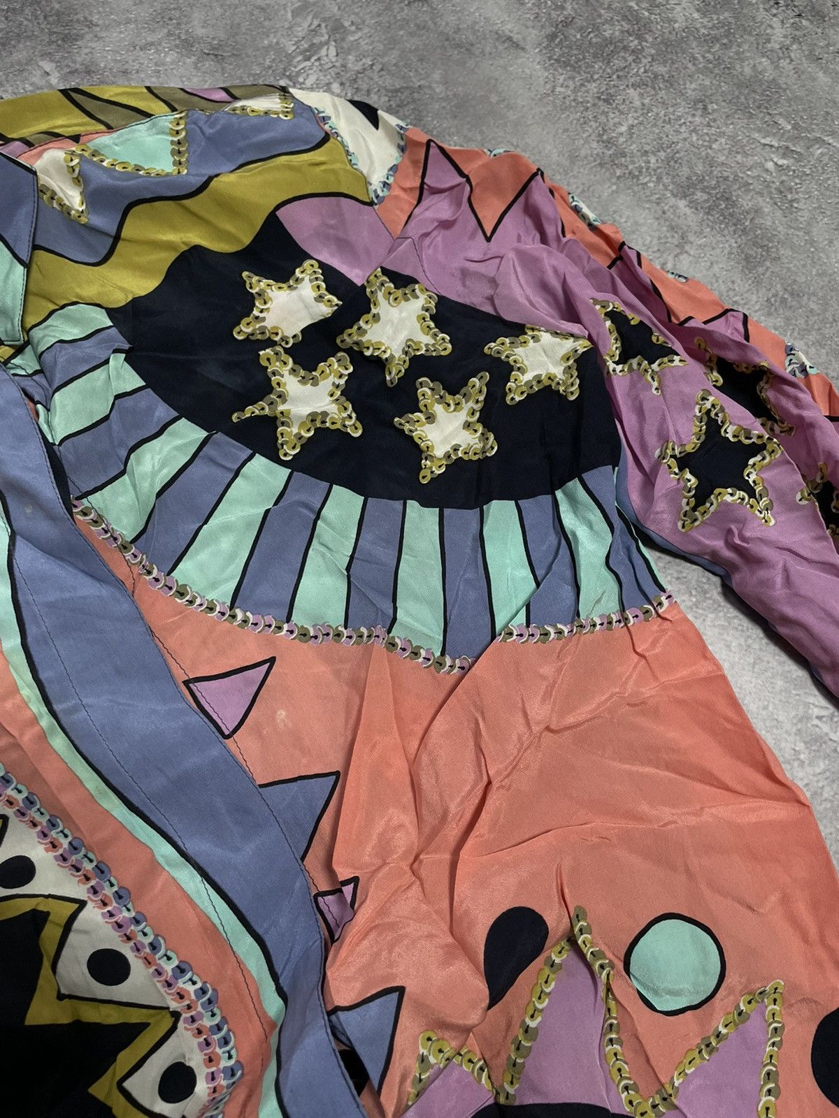 Louis Feraud LOUIS FERAUD PARIS Psychedelic Abstract Blouse Blouse jacket Size US M / EU 48-50 / 2 - 15 Thumbnail