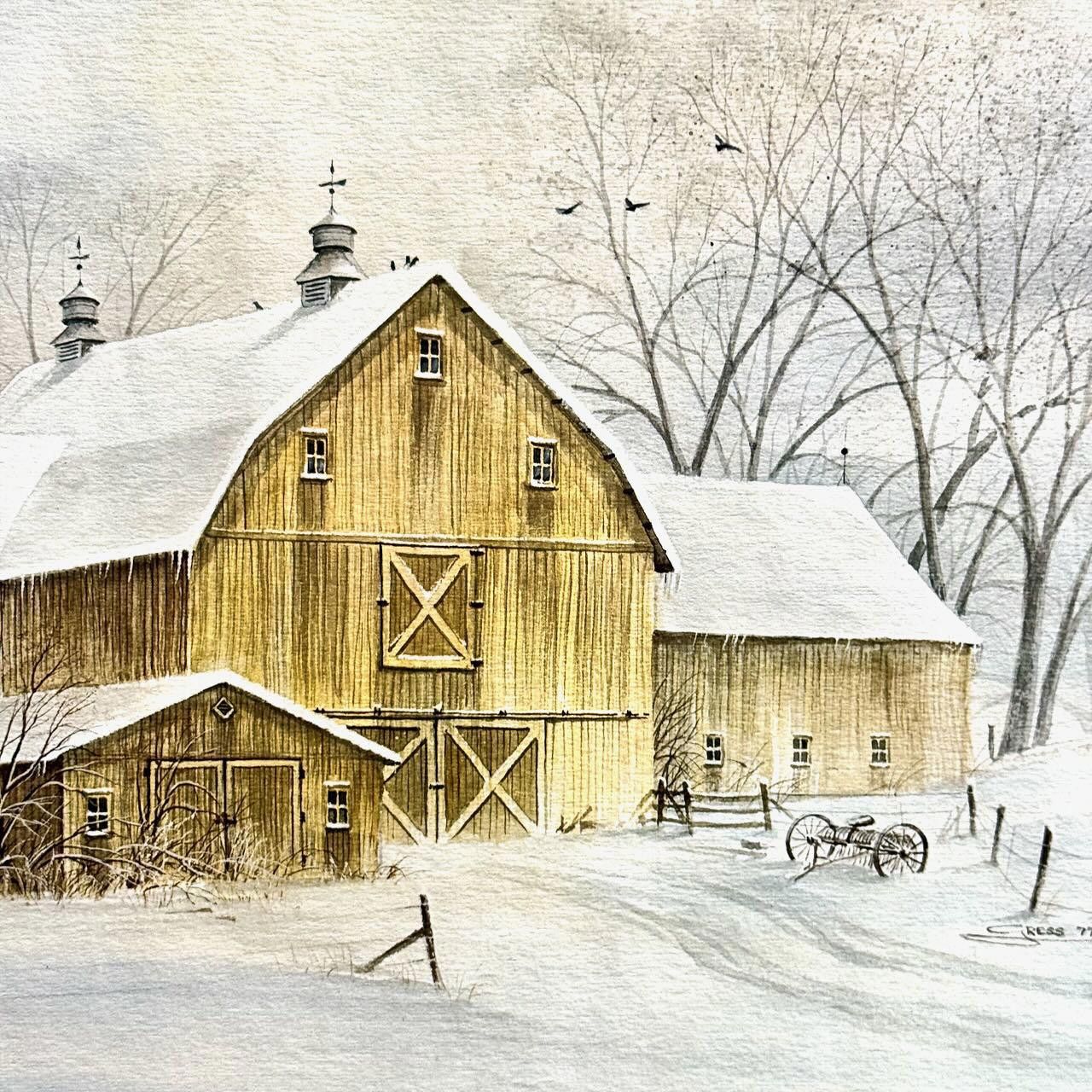 Designer "Winter Richness" Fine Art Lithograph SIGNED 1977 /1000 Size ONE SIZE - 2 Thumbnail