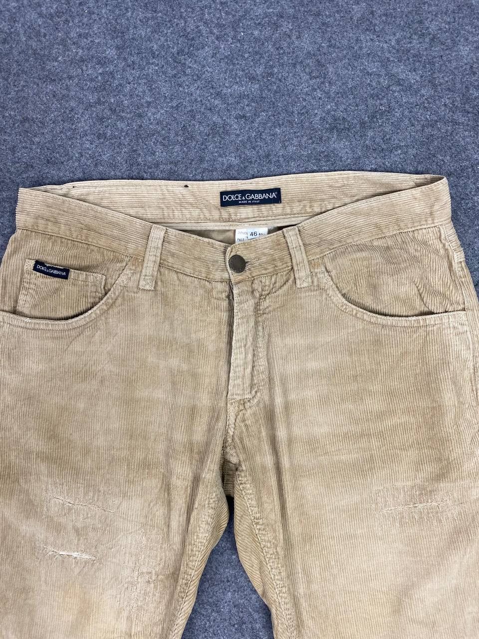 Dolce & Gabbana dolce and gabbana corduroy denim distressed rework Size US 33 - 8 Thumbnail