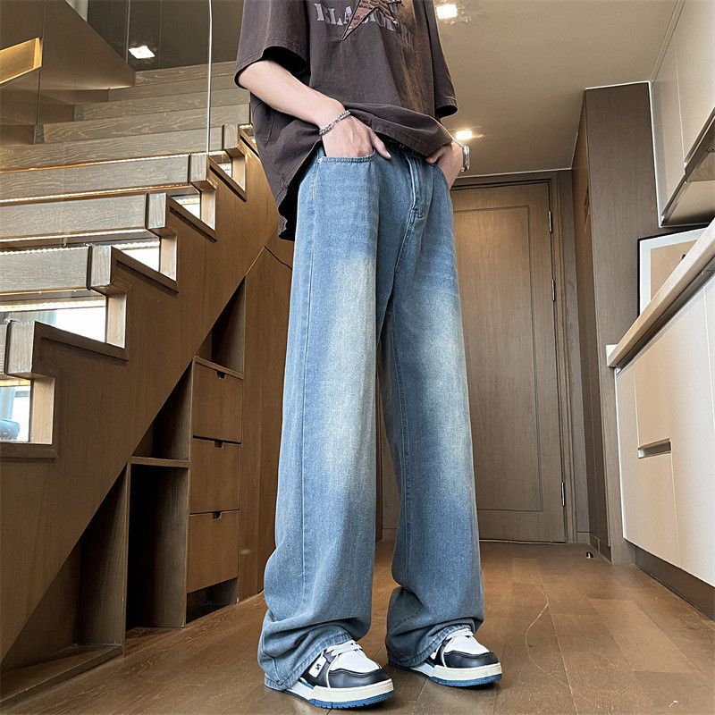 Japanese Brand × Jean Retro loose wide leg slightly flared jeans Size US 32 / EU 48 - 3 Thumbnail