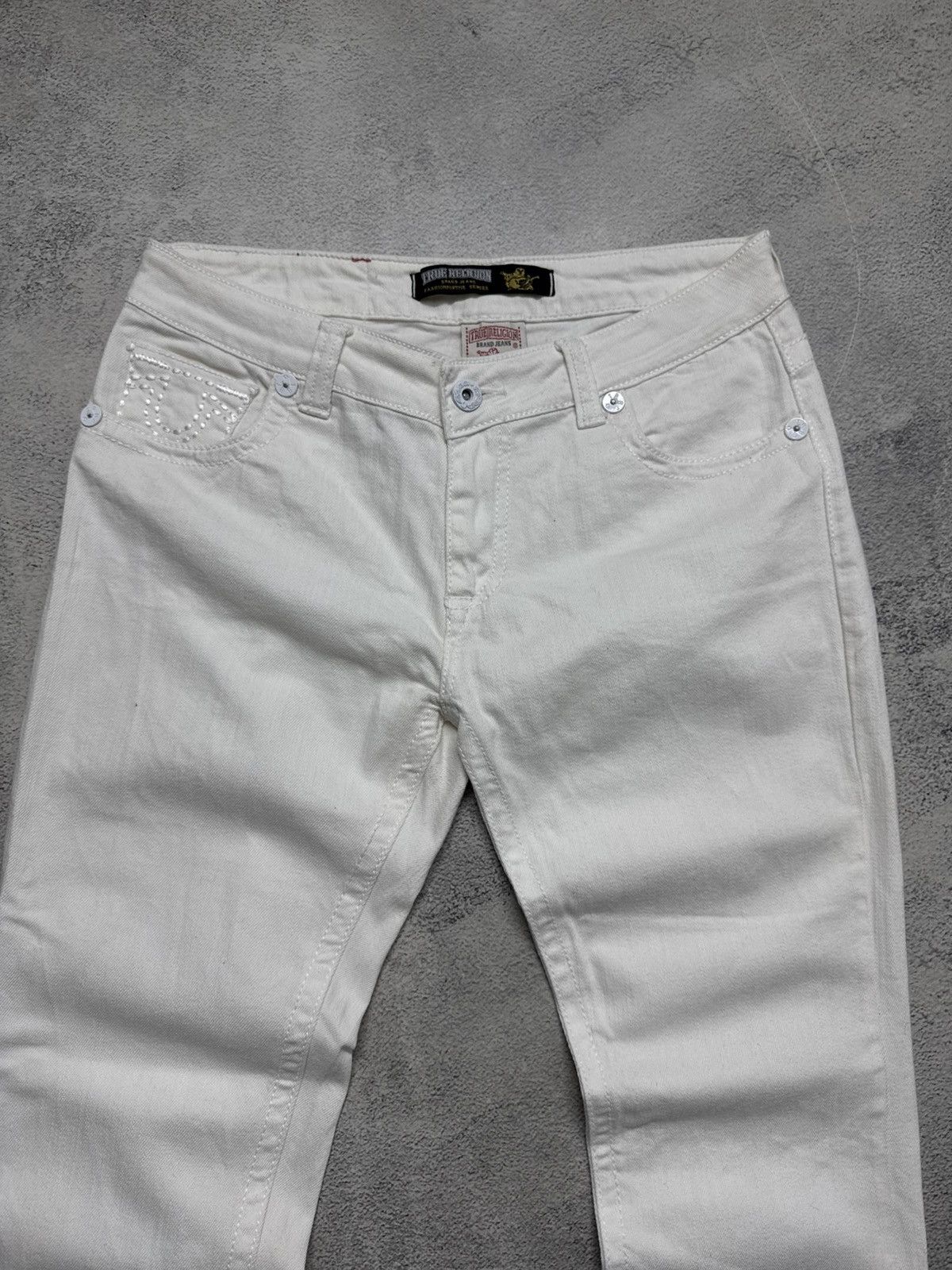 True Religion Vintage Y2k True Religion 🤍 USA Denim Jeans 90’s Size 34" / US 12 / IT 48 - 5 Thumbnail