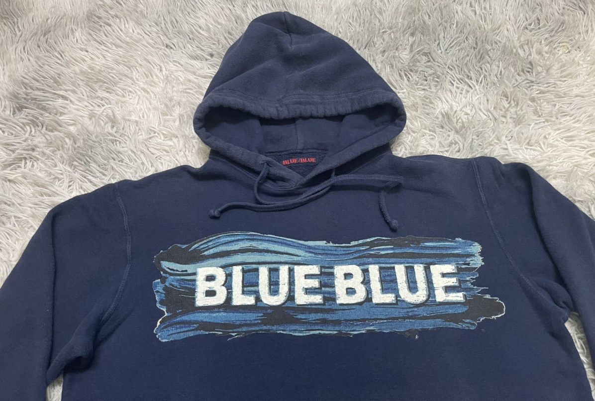 Blue Blue Japan 2000s BLUE BLUE JAPAN SPELL OUT HOODIE Size US M / EU 48-50 / 2 - 5 Thumbnail