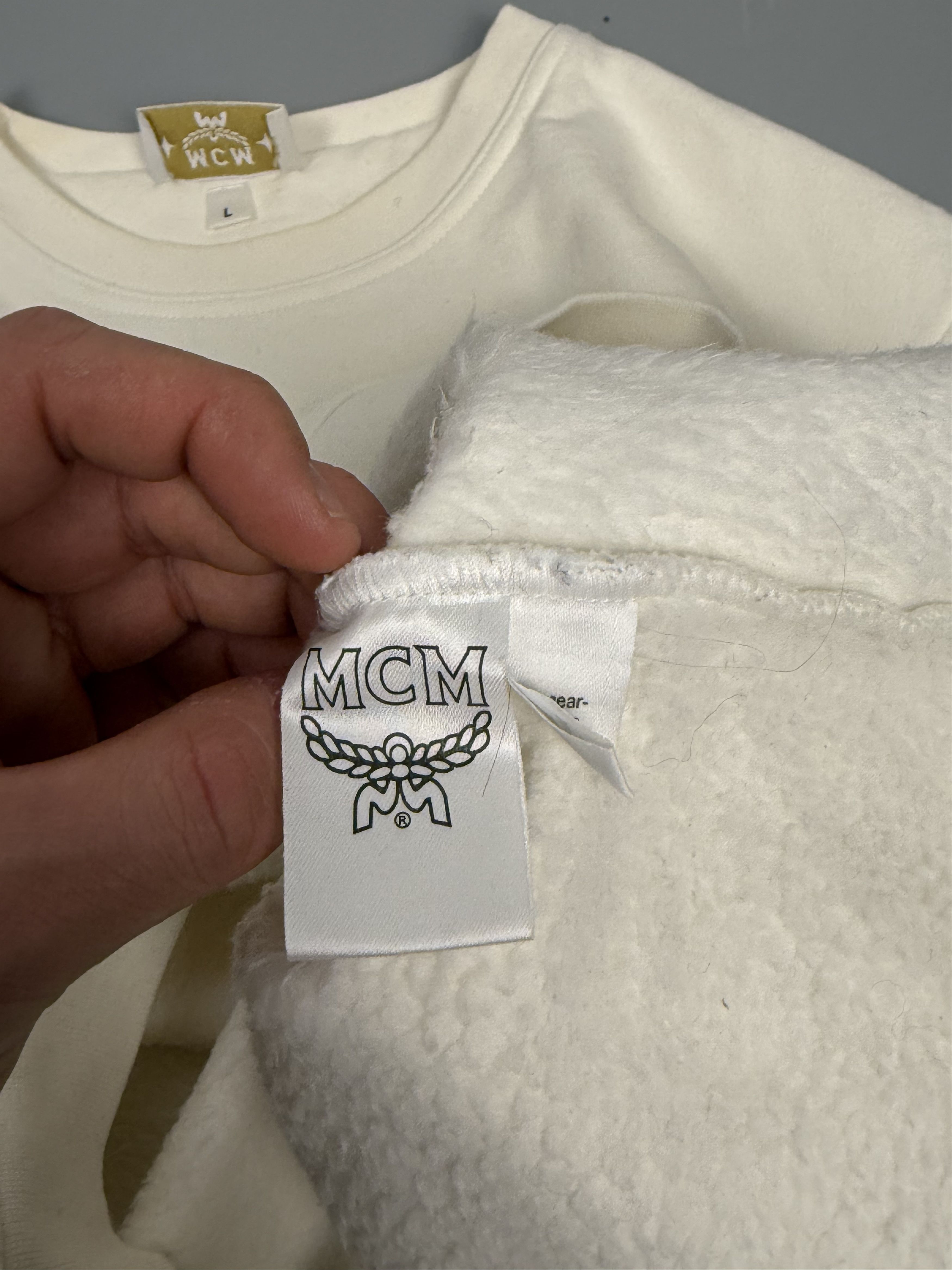 MCM Vintage 90s MCM studded logo crewneck Size L / US 10 / IT 46 - 6 Thumbnail
