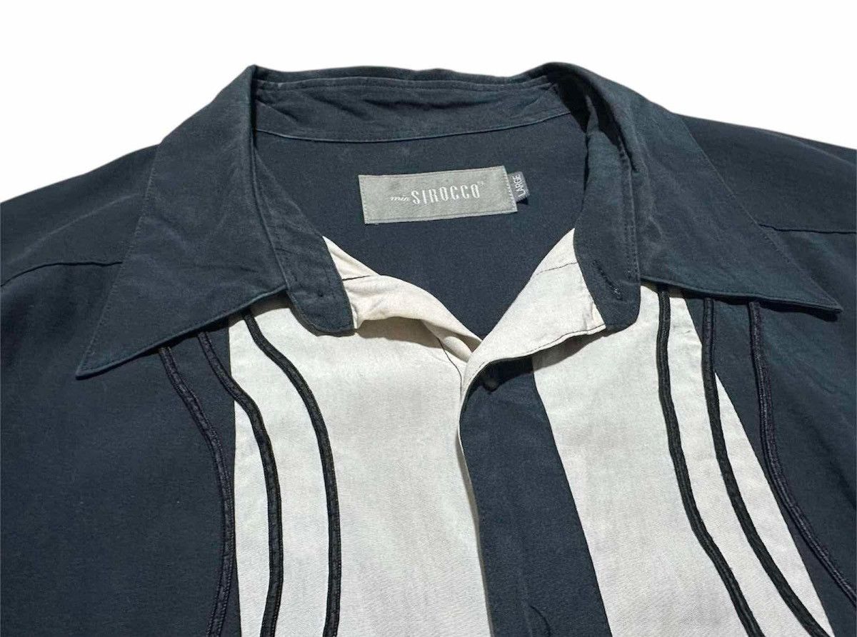 Japanese Brand 🔥Vintage Japanese Mia Sirocco Striped Embroidered Shirt Goth Size US L / EU 52-54 / 3 - 4 Thumbnail