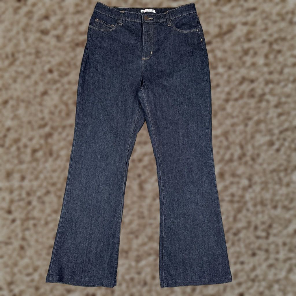 Lee Lee Jeans Womens 30x29 Blue High Rise Bootcut Denim Dark Wash Cotton Size 30" / US 8 / IT 44 - 1 Thumbnail