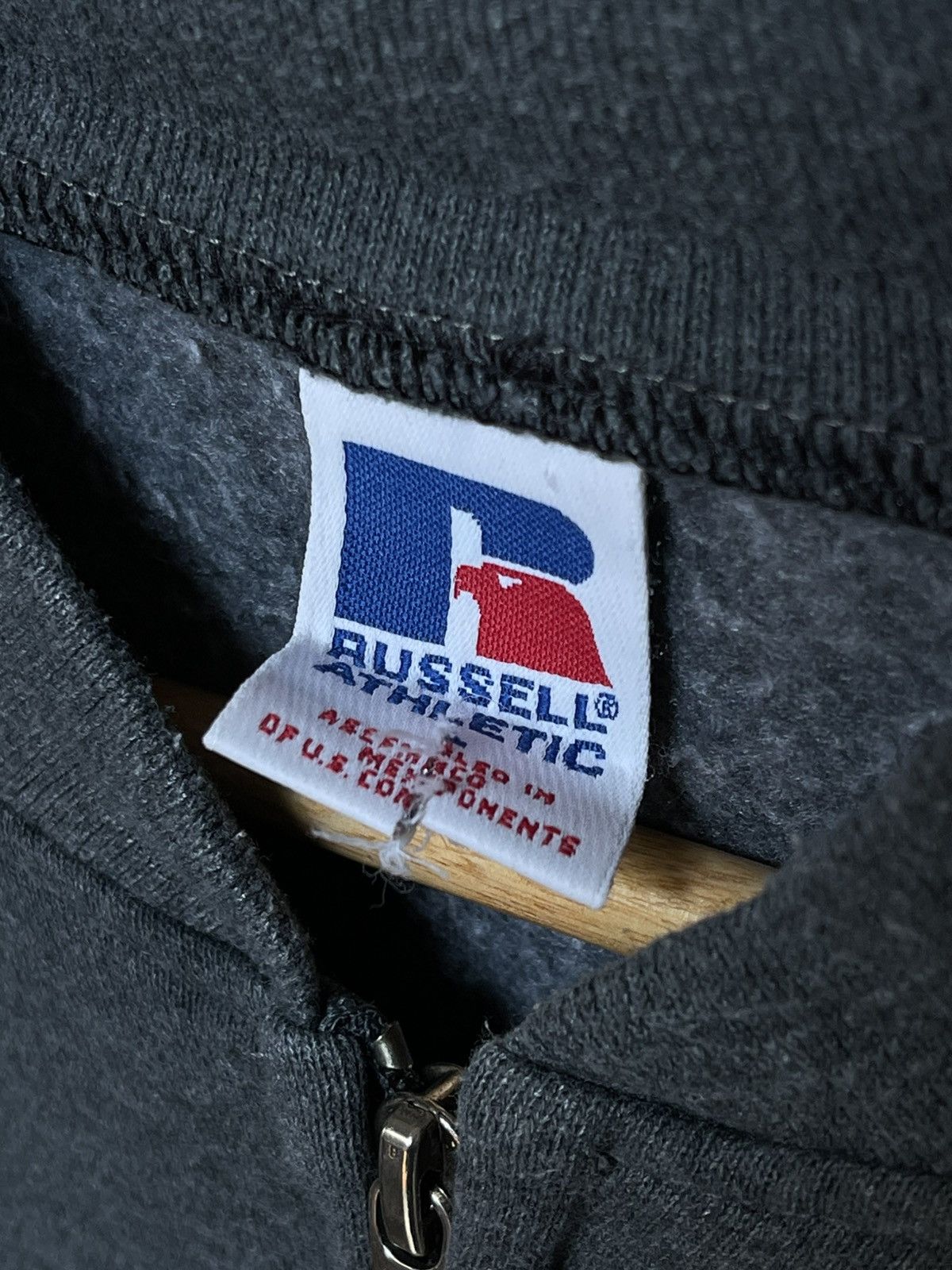 Russell Athletic × Vintage Russell Athletic blank zip up sweatshirt Size US L / EU 52-54 / 3 - 3 Thumbnail
