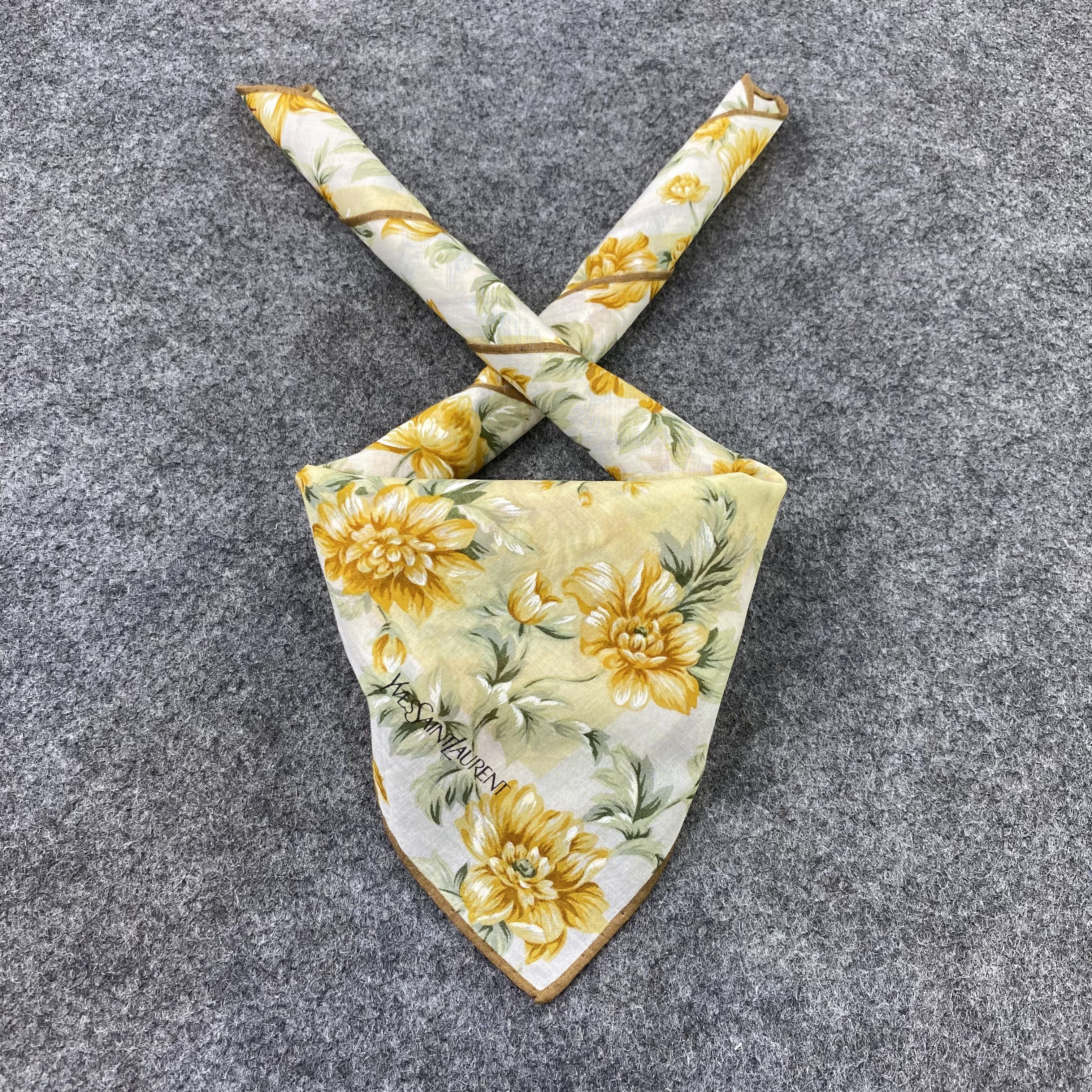 Yves Saint Laurent Yves Saint Laurent Handkerchief Neckerchief Bandana-B1829 Size ONE SIZE - 2 Thumbnail