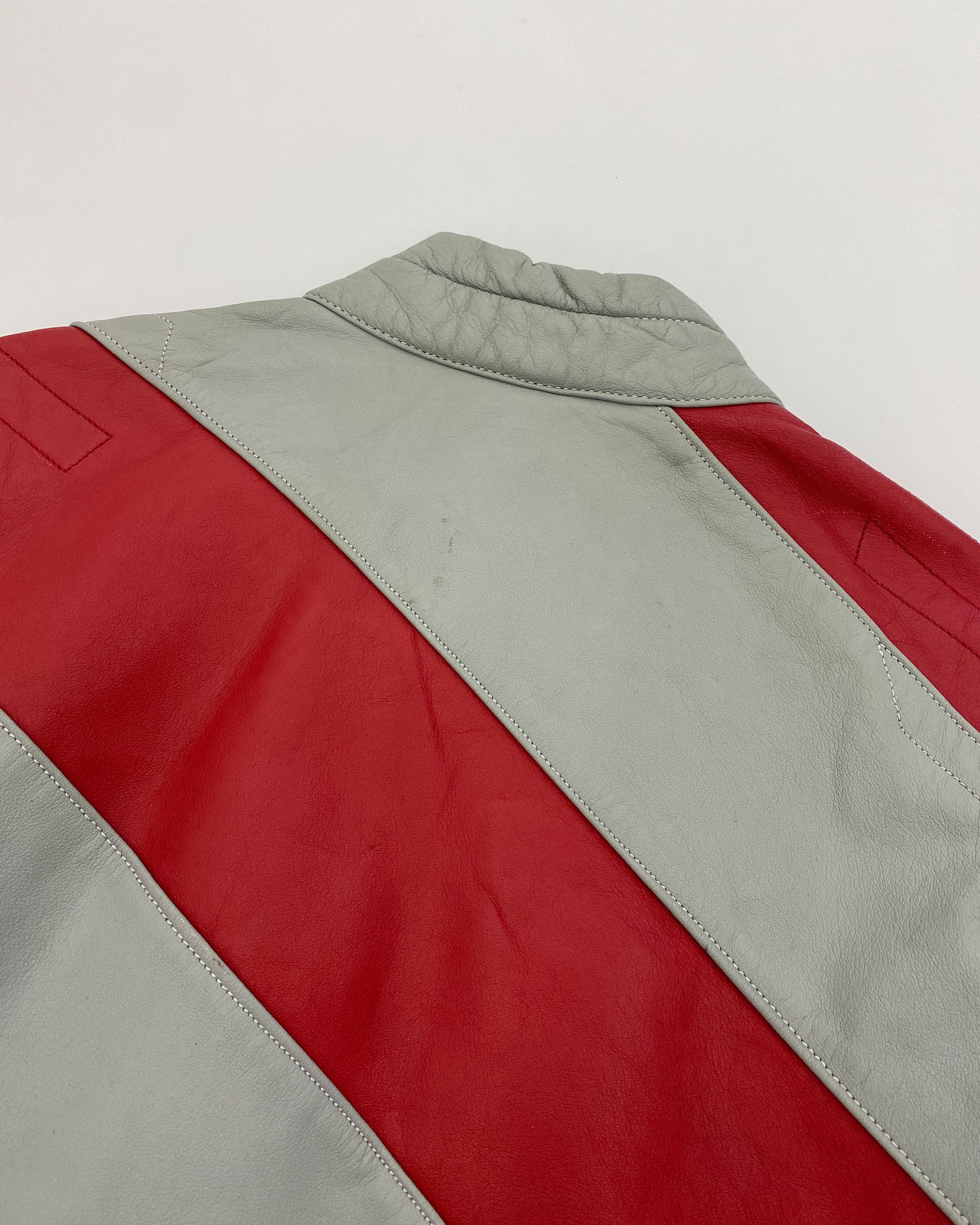 Vintage Harro 1980s Diagonal Striped Leatherjacket Size M / US 6-8 / IT 42-44 - 7 Thumbnail