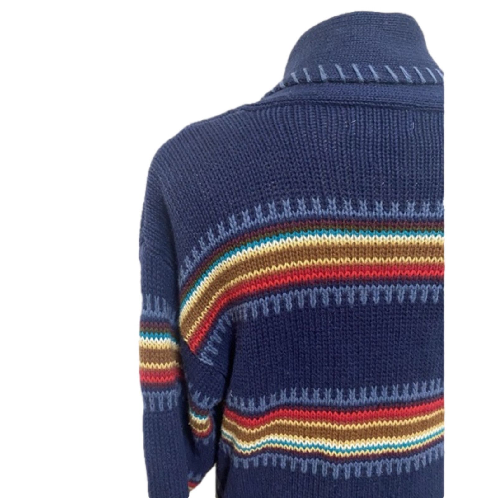 Vintage VTG CAPEZIO RAINBOW HORSE SWEATER equestrian western rodeo Size L / US 10 / IT 46 - 2 Thumbnail