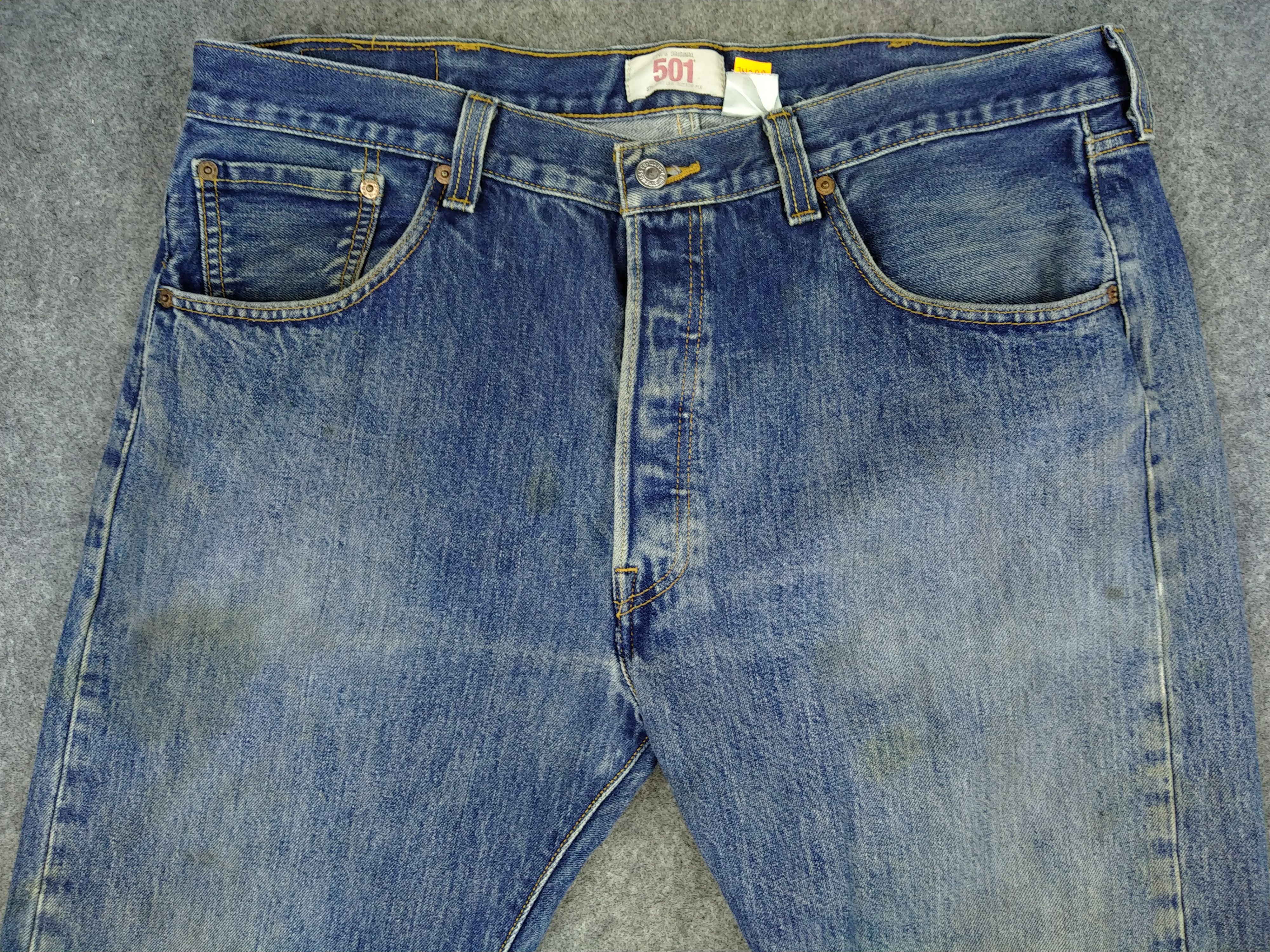 Japanese Brand Dirty Blue Vintage Levi's 501 Denim 38x31.5-JN288 Size US 38 / EU 54 - 3 Thumbnail