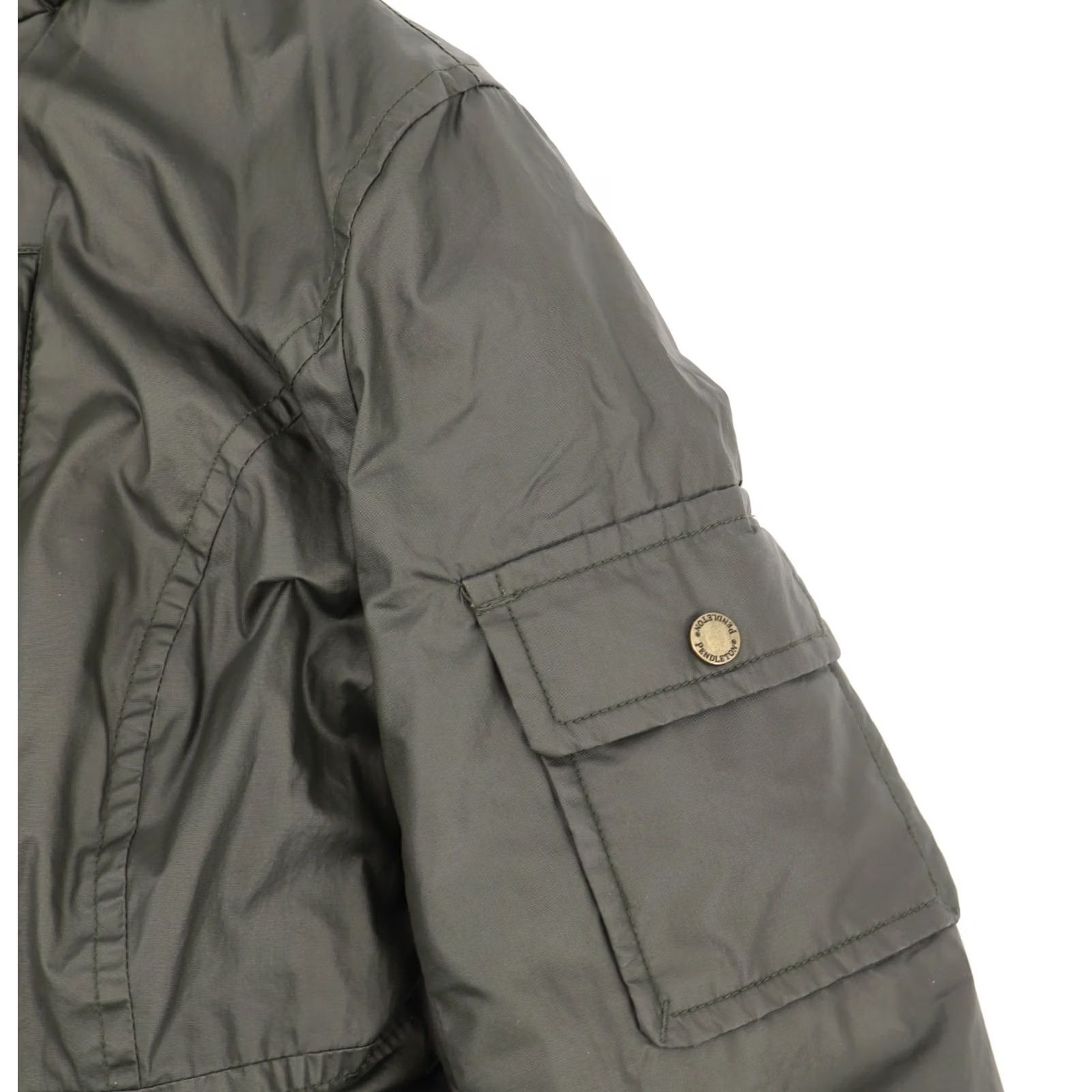 Pendleton Pendleton Women’s Waxed Cotton Hooded Jacket Dark Green XS Hooded All Seasons Rain Coat with Pockets Slim Regular Fit Long Sleeve Size XS / US 0-2 / IT 36-38 - 7 Thumbnail