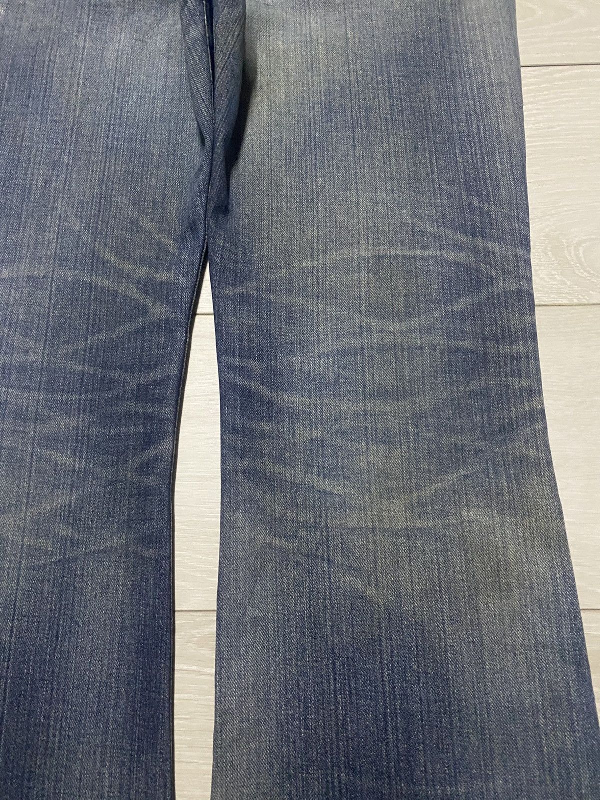 Edwin Edwin 401 XV Mud Wash Splatter Distressed Flare Jeans Size US 34 / EU 50 - 10 Thumbnail