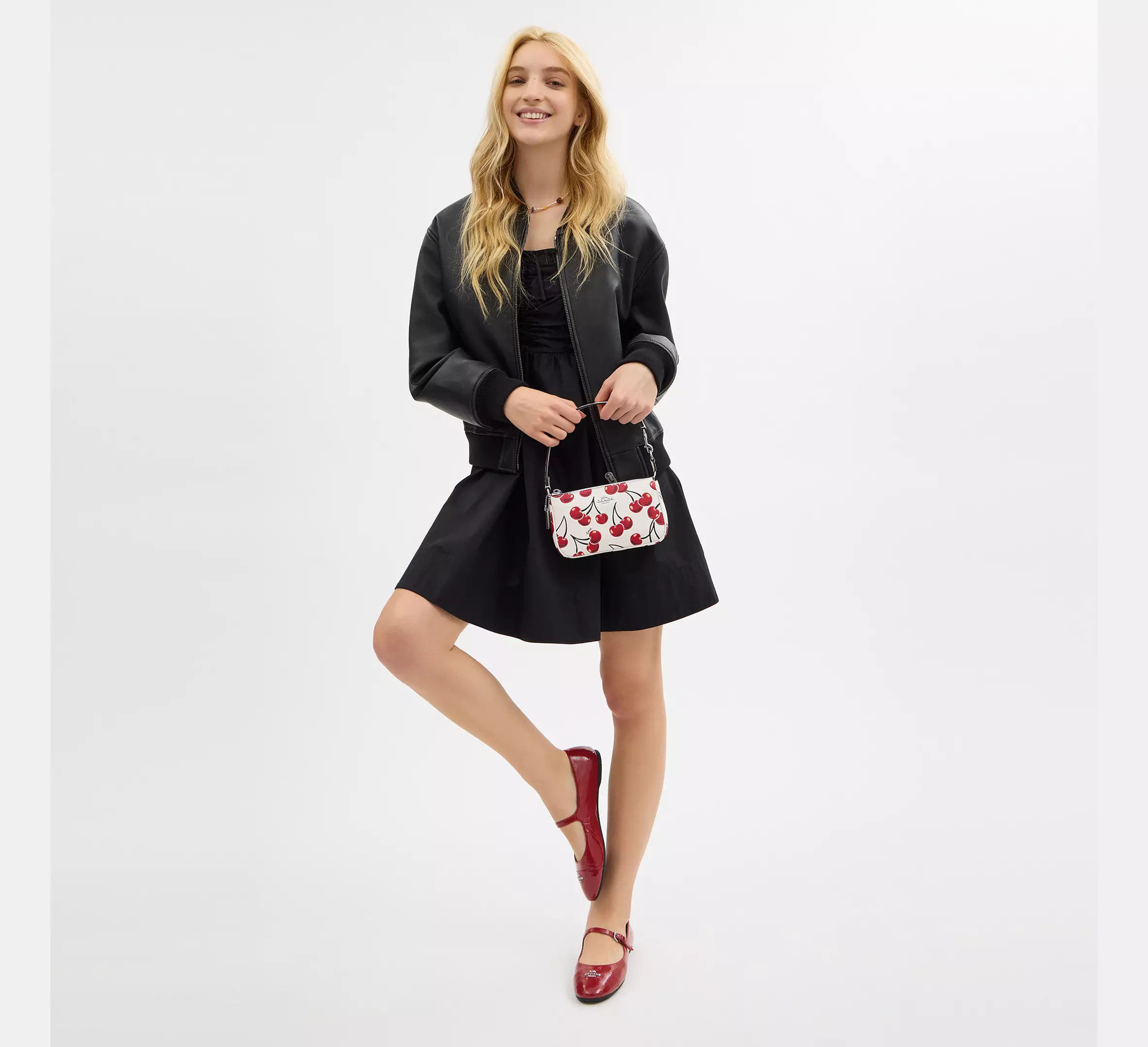 Coach 🍒 Nolita 19 With Cherry Print CZ012 Size ONE SIZE - 6 Thumbnail