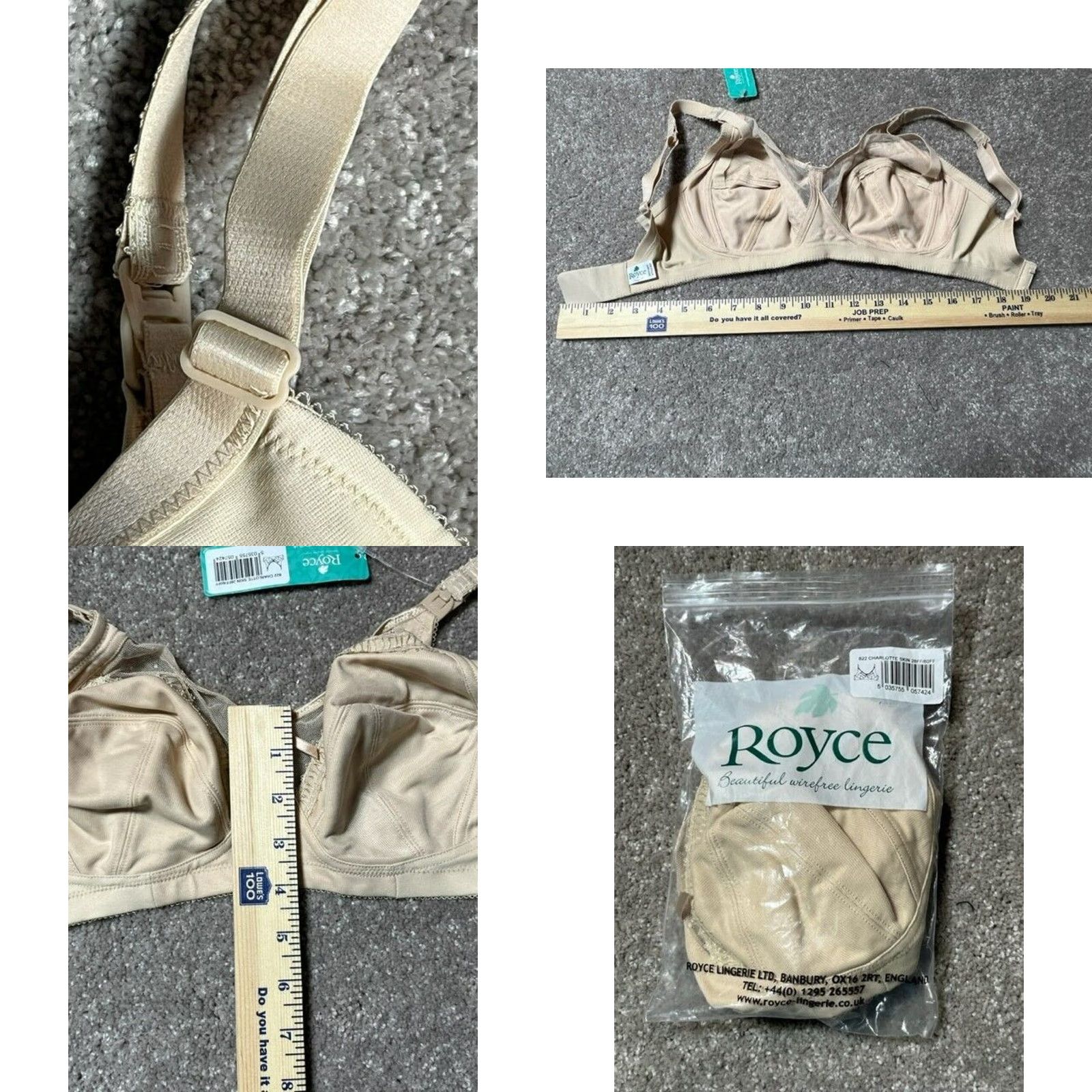 Vintage Royce Nursing Bra 28FF/60FF Wireless Maternity Modest Comfort Full Coverage Size ONE SIZE - 9 Thumbnail
