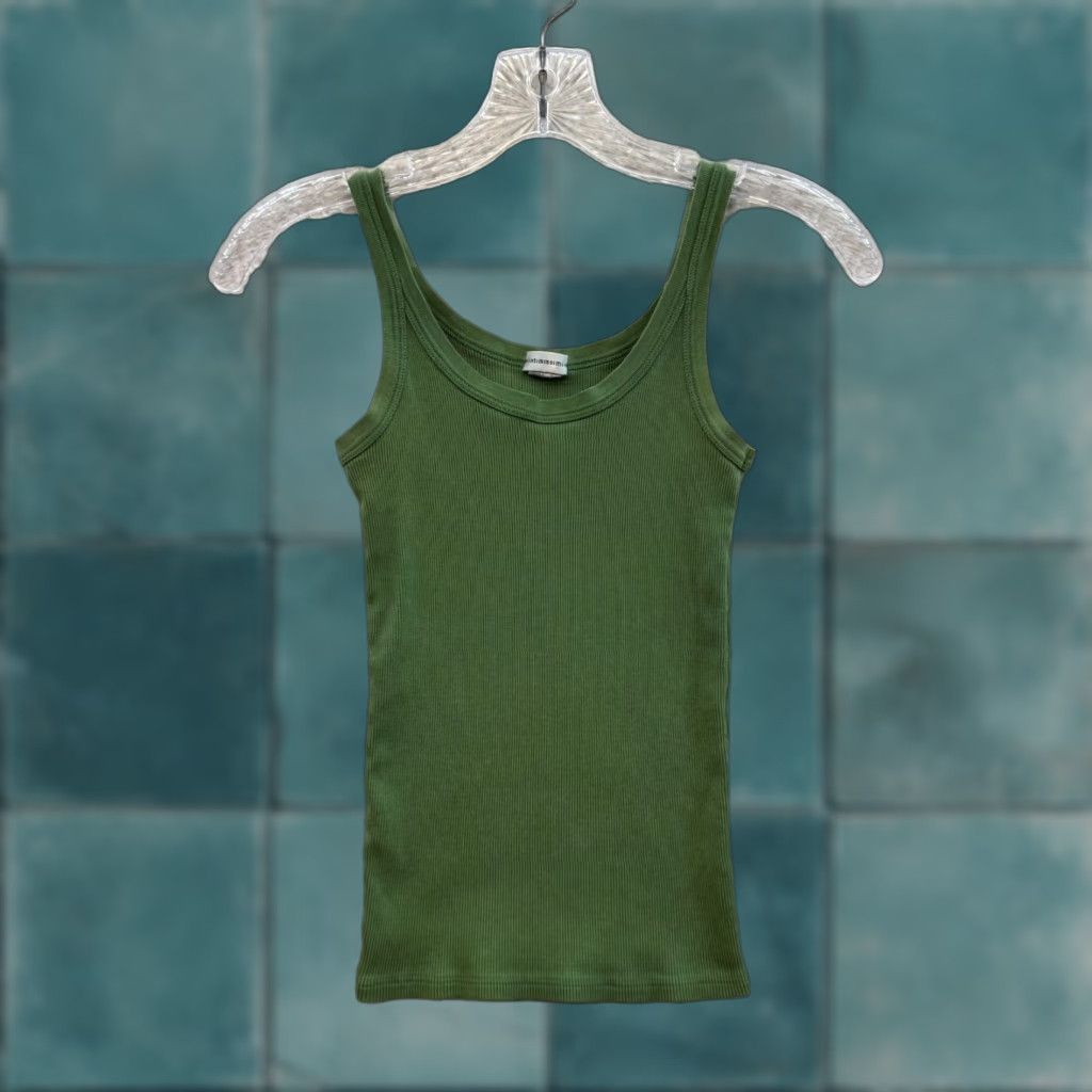 Vintage VINTAGE Intimissimi Camisole Tank Top XS Green Rib Knit Italy Shirt Womens Size XS / US 0-2 / IT 36-38 - 1 Thumbnail