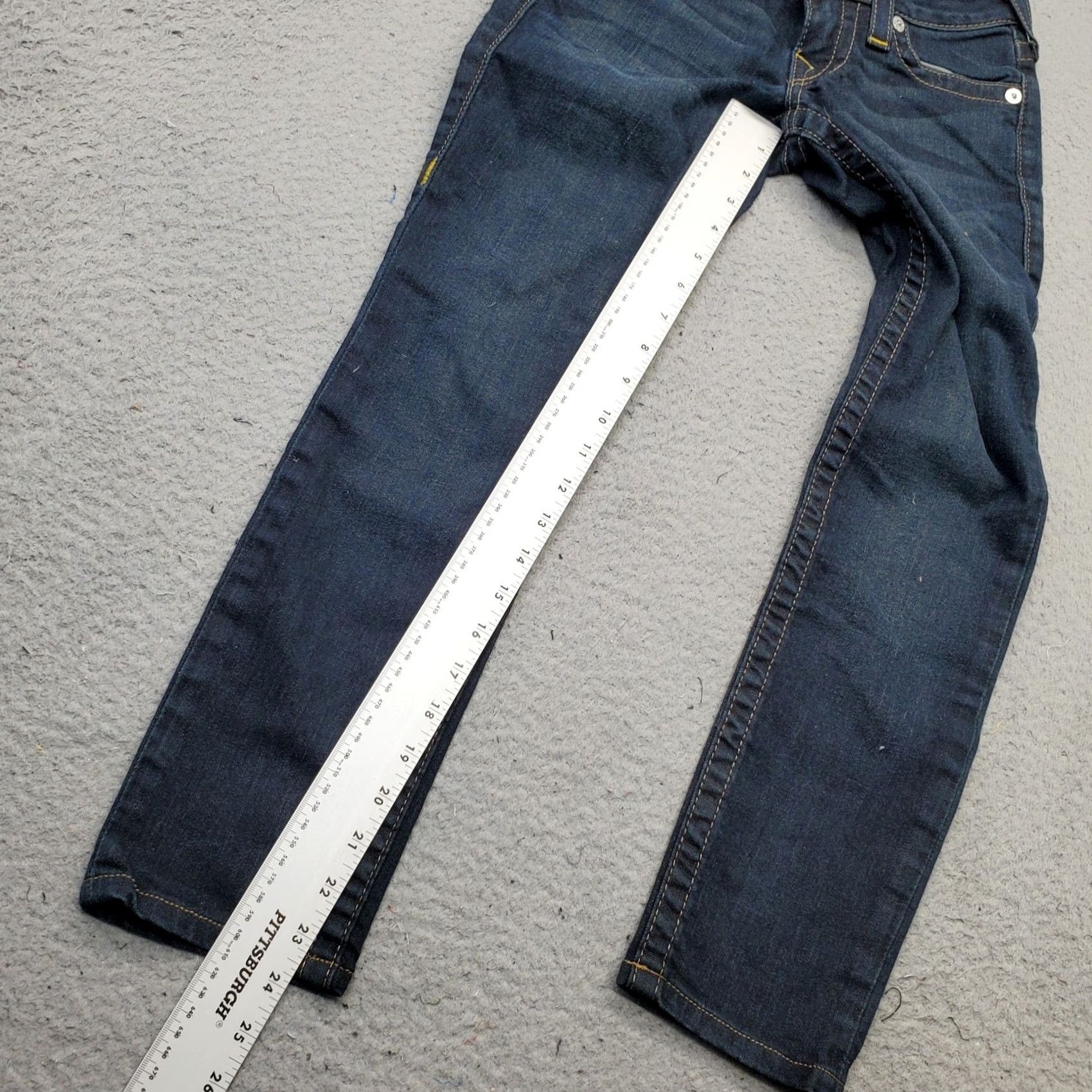 True Religion True Religion Jeans Womens Size 24 Navy Denim Stretch Straight II 5-Pocket Regular USA Made Size 42" / US 20 - 5 Thumbnail