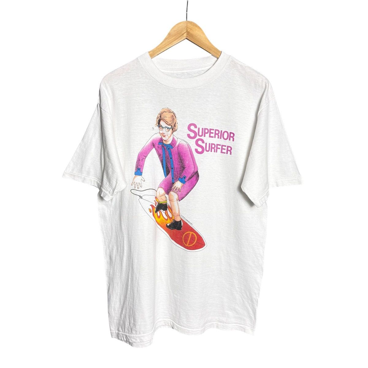 Vintage Vintage 80s Dana Carvey Superior Surfer Surf Parody T-Shirt Size US L / EU 52-54 / 3 - 1 Thumbnail
