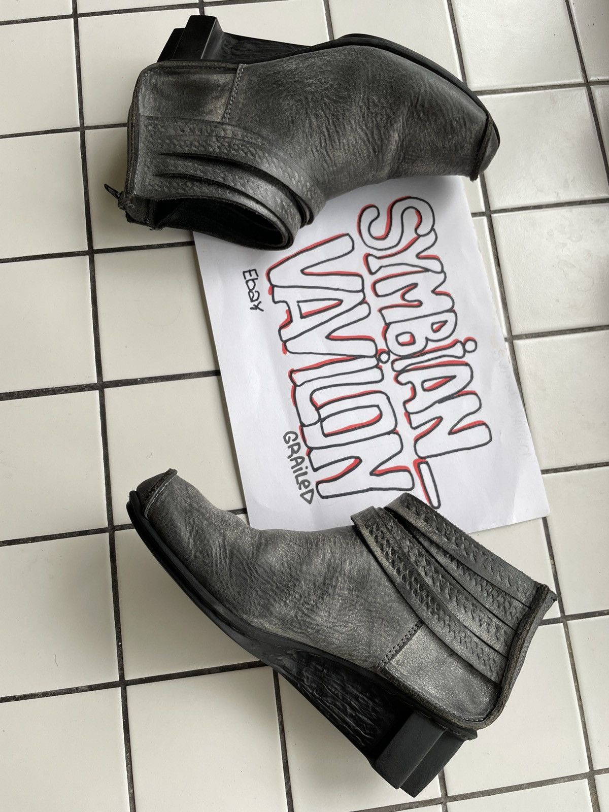 Trippen Leather BRACE ICE Ankle Boot With Bracelet Detail Zip Shoes Size US 9 / IT 39 - 1 Thumbnail