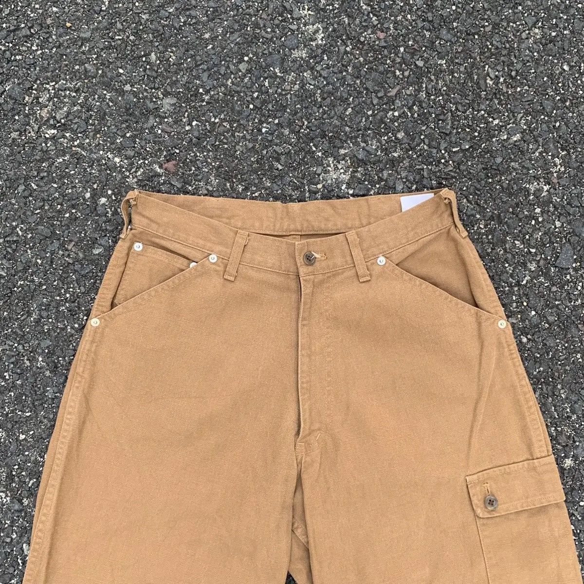 Japanese Brand × Karl Helmut Vintage KarlHelmut Duck Canvas Cinch Back Heavy Cotton Pants Size US 28 / EU 44 - 2 Thumbnail