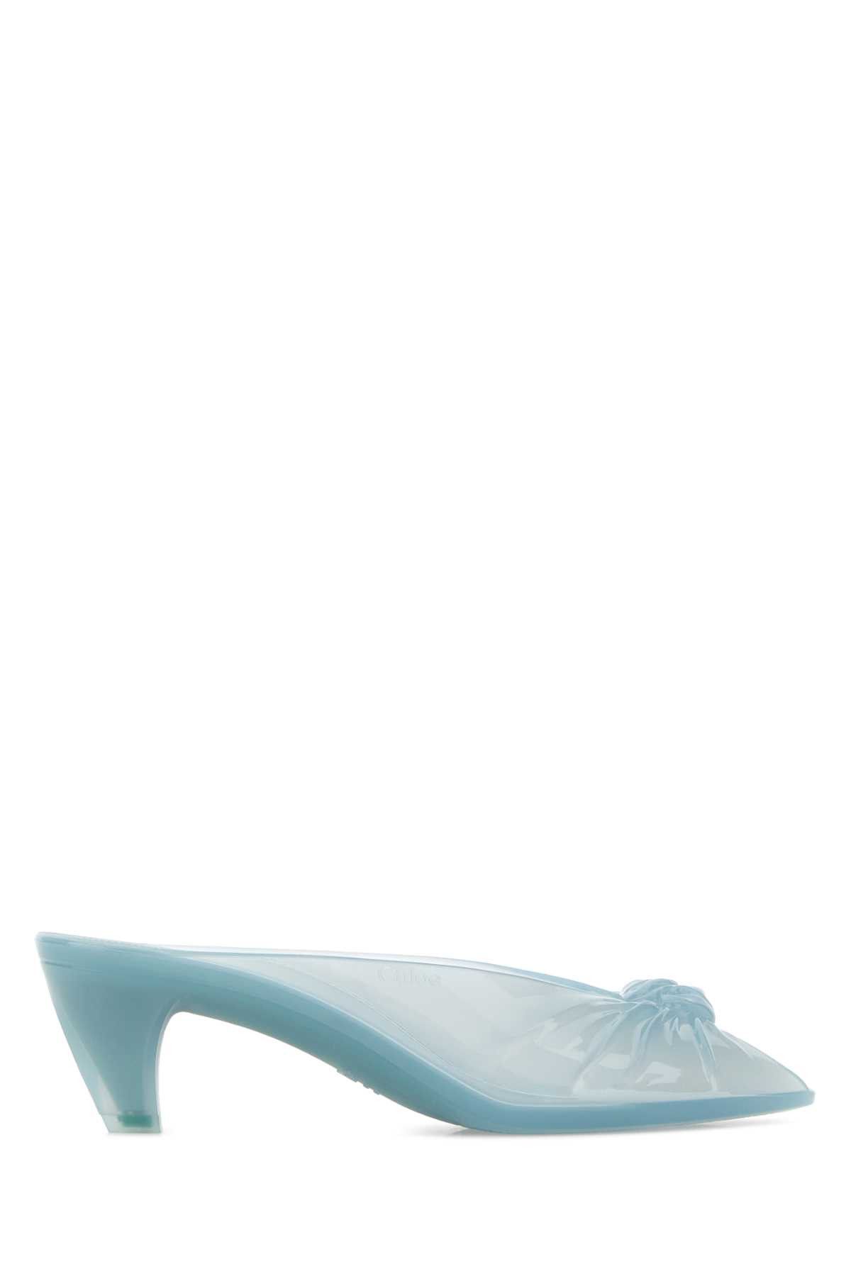 Chloe Light Blue Rubber Chloe Jelly Mules Size US 9 / IT 39 - 1 Thumbnail