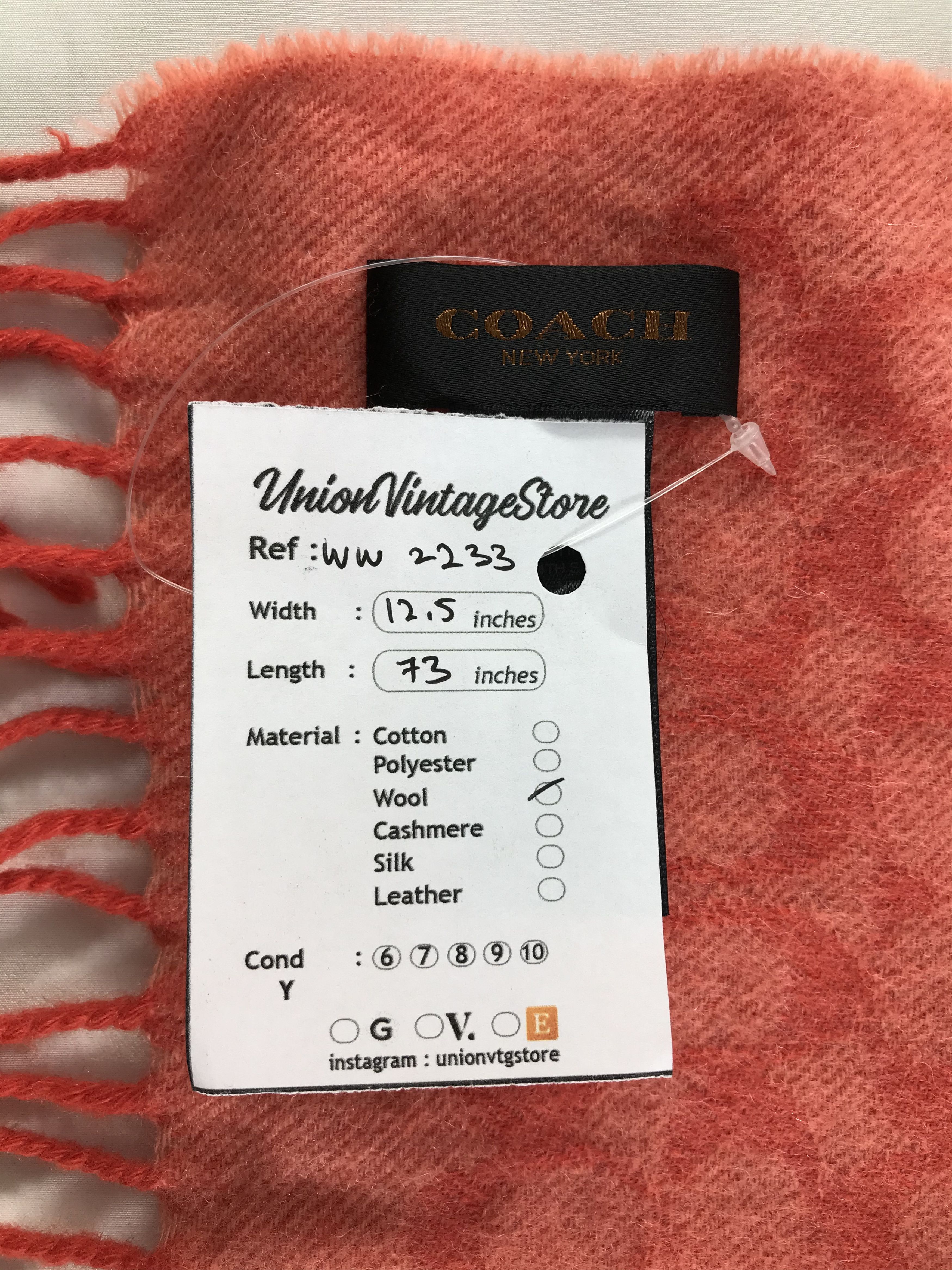 Coach Coach Scarf / Muffler / Neckwear - WW2233 Size ONE SIZE - 4 Thumbnail