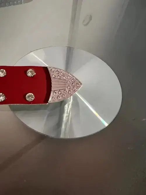 Japanese Brand × Vintage Y2K Rhinestone Skull Belt (red) Size 32 - 4 Thumbnail
