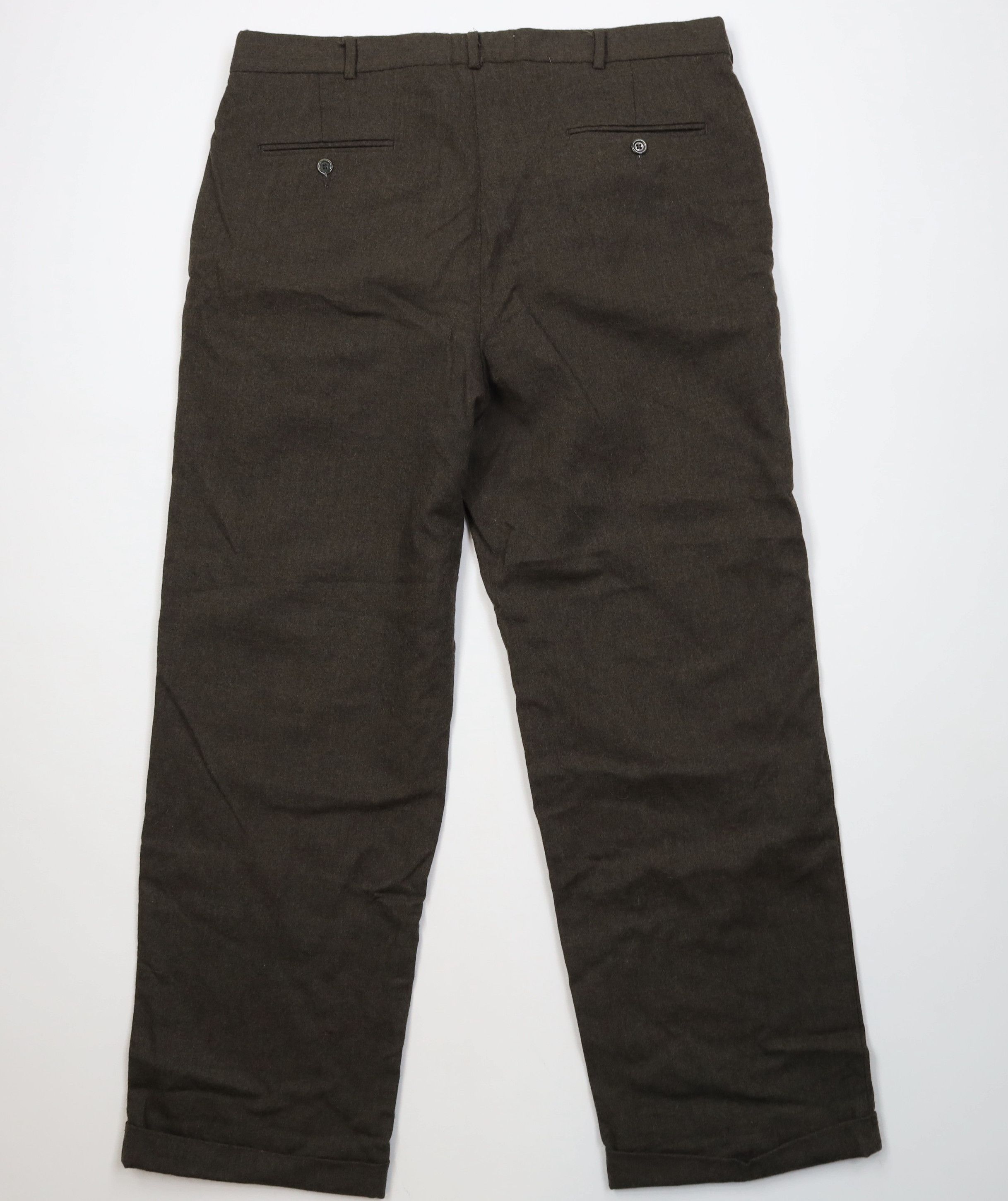 Vintage Vintage 90s Streetwear Wool Knit Wide Leg Chino Pants Green Size US 36 / EU 52 - 12 Thumbnail