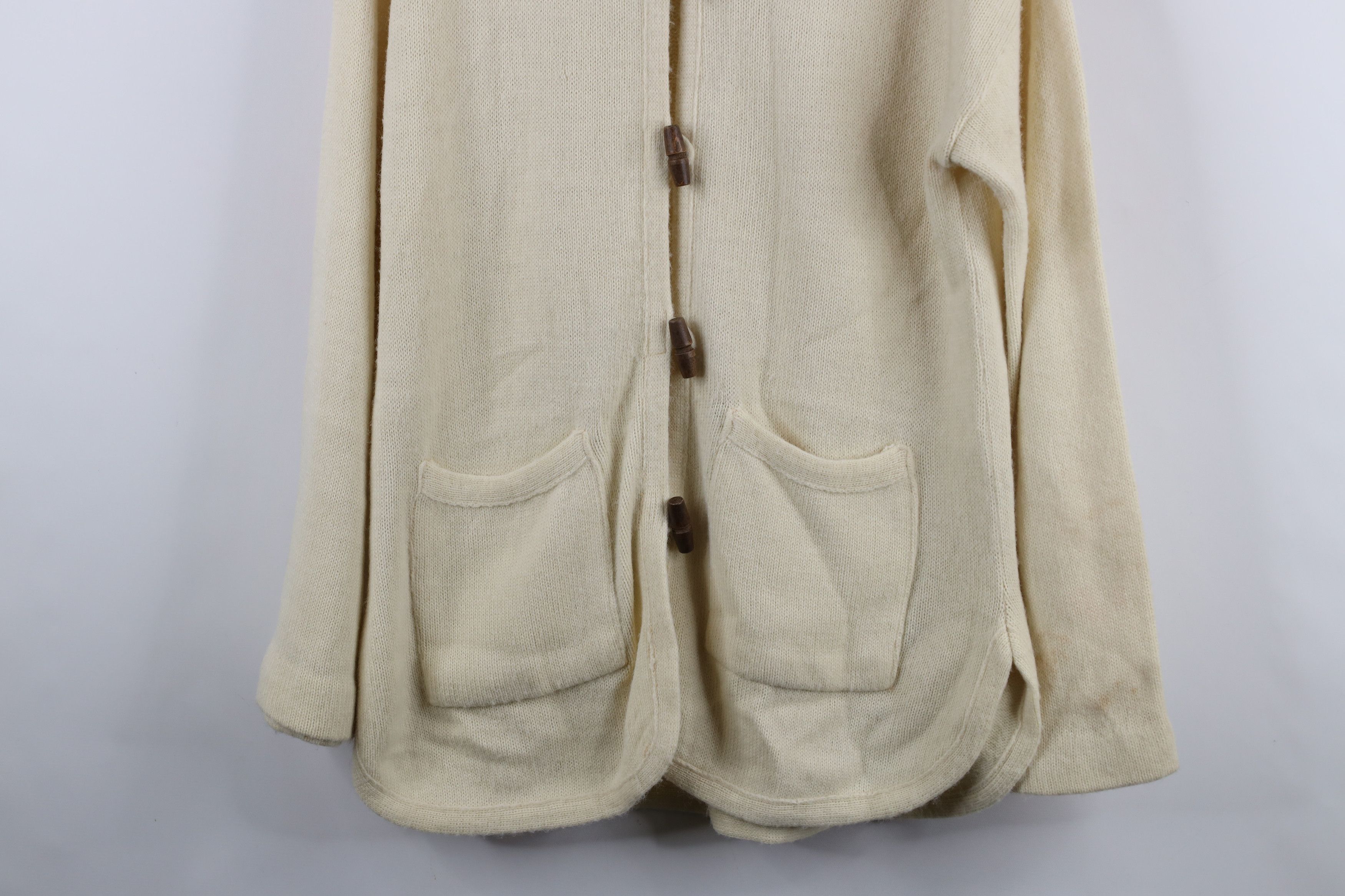 Vintage Vintage 70s Streetwear Toggle Button Knit Cardigan Sweater Size L / US 10 / IT 46 - 3 Thumbnail