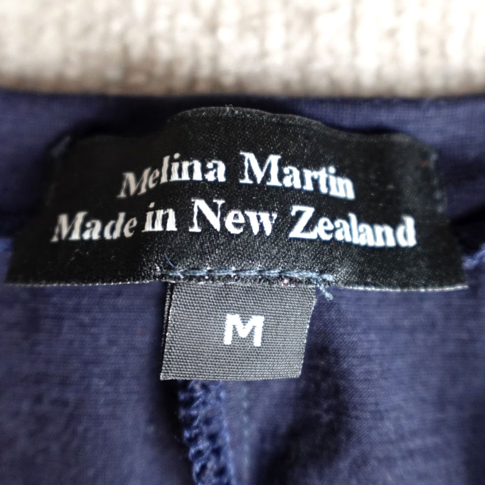 melin Melina Martin Womens Blouse Medium Blue Kimono Sleeve Wool 100% New Zealand Size M / US 6-8 / IT 42-44 - 7 Thumbnail