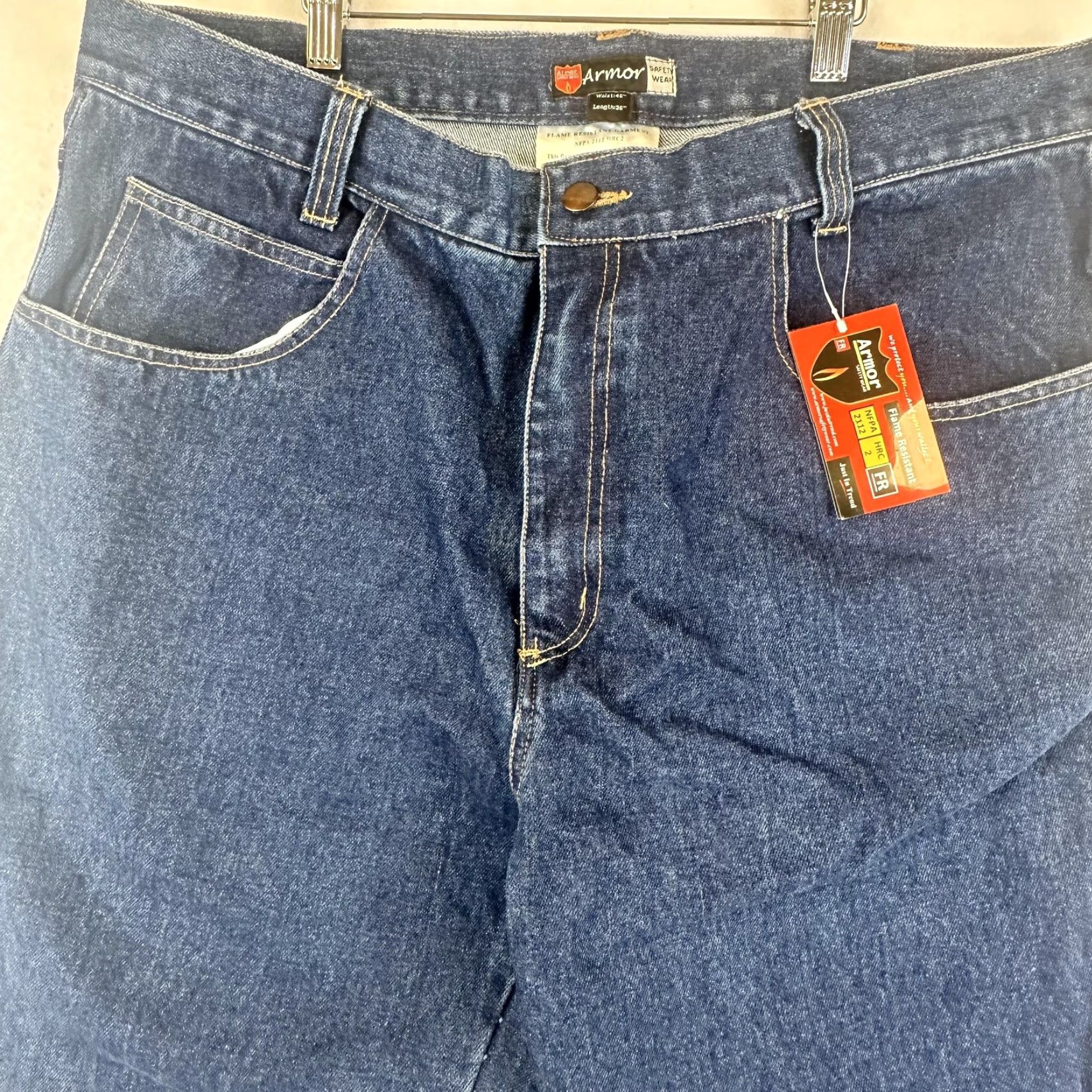 Vintage Armor Jeans Mens 40x30 Flame Resistant FR Work Pants NFPA 2112 HRC 2 Blue Size US 40 / EU 56 - 2 Thumbnail