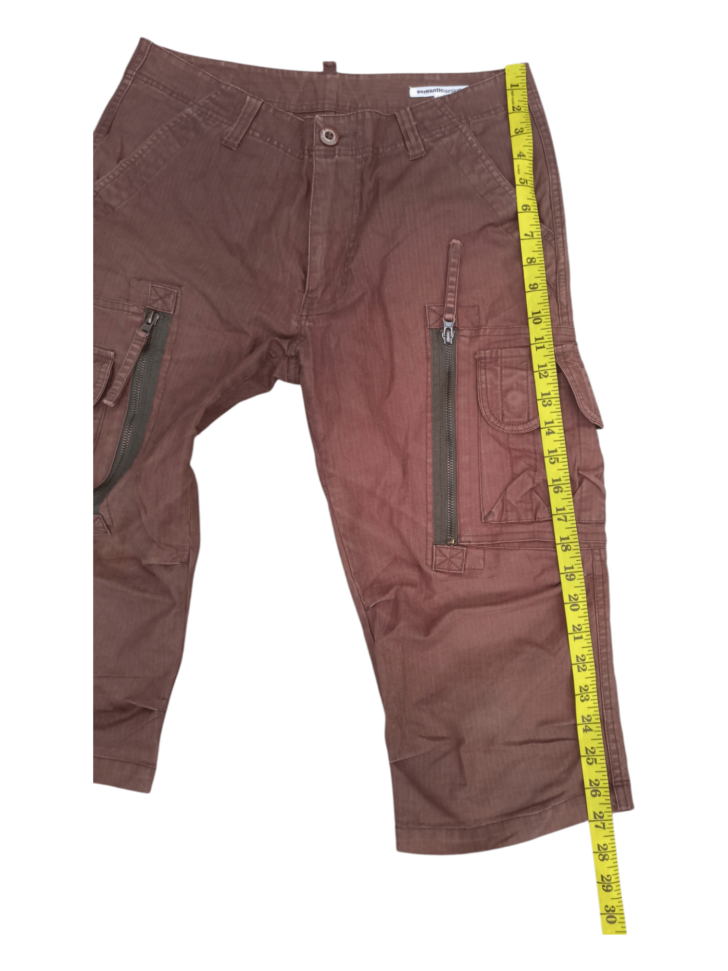 semanticdesign Semantic Design Zipper Pocket Tactical Cargo Short Pants Size US 30 / EU 46 - 17 Thumbnail