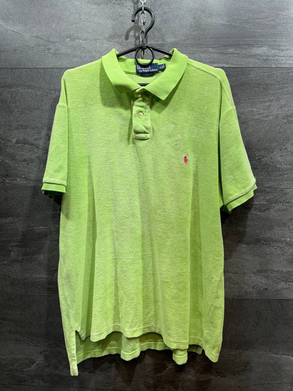 Vintage Polo Ralph Lauren Polo Pile Shirt Fluorescent Green Size US XL / EU 56 / 4 - 1 Thumbnail