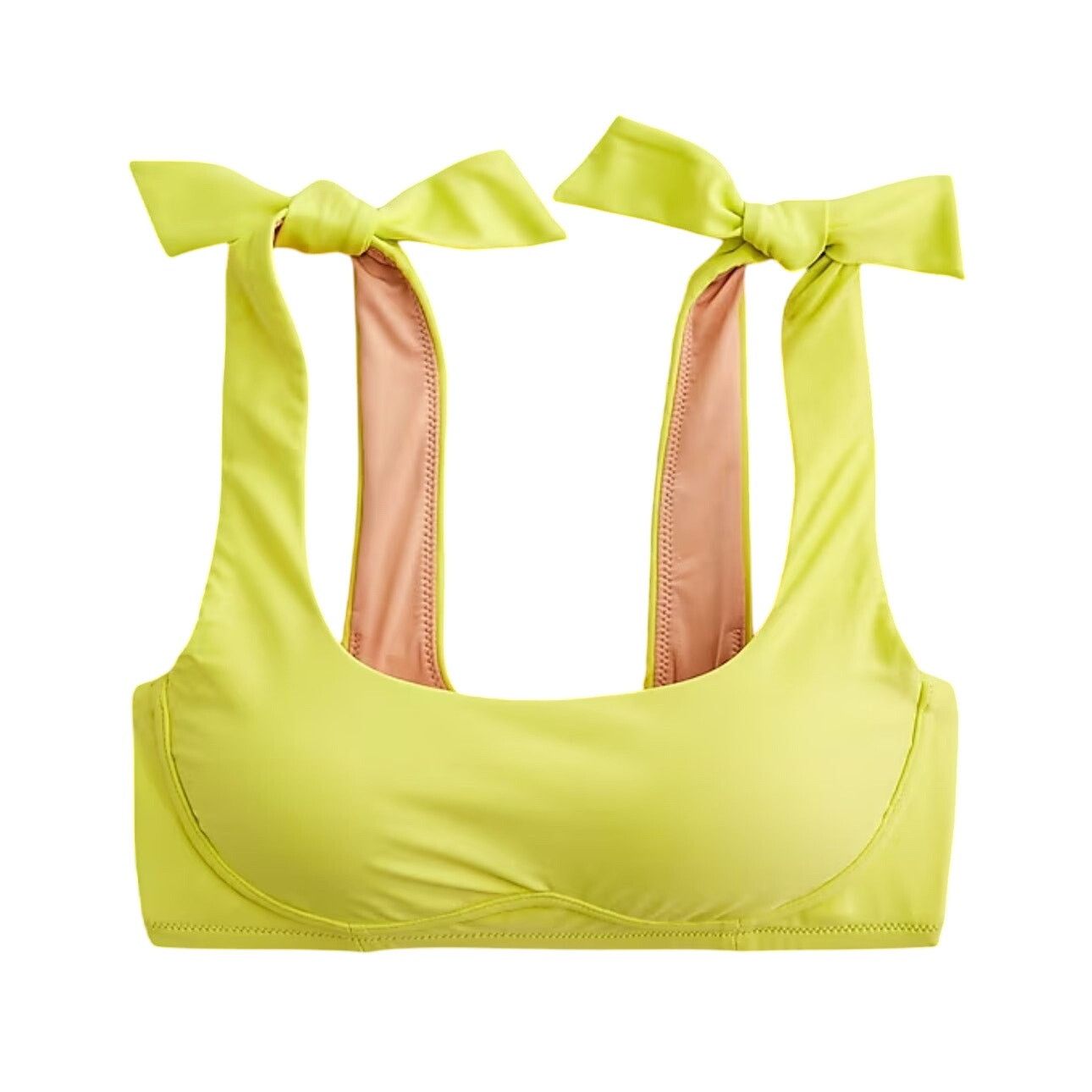 J.Crew J.Crew Tie Shoulder Scoop Neck Bikini Top, Size 2X, NWT Size ONE SIZE - 1 Thumbnail